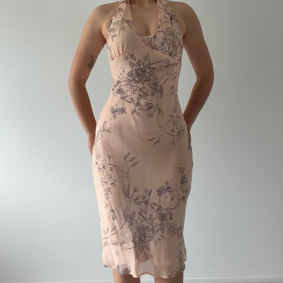 MNG Halter Midi Dress | XS