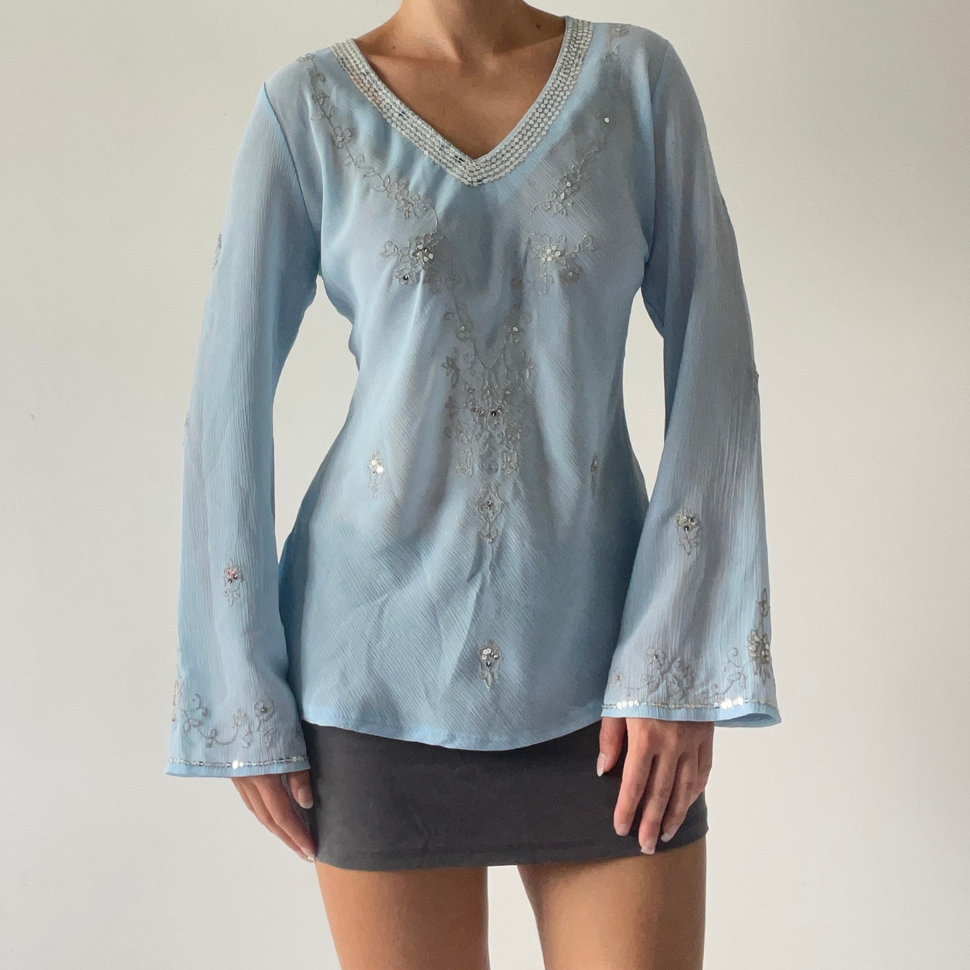 Sequin Long Sleeve Top | 8-10