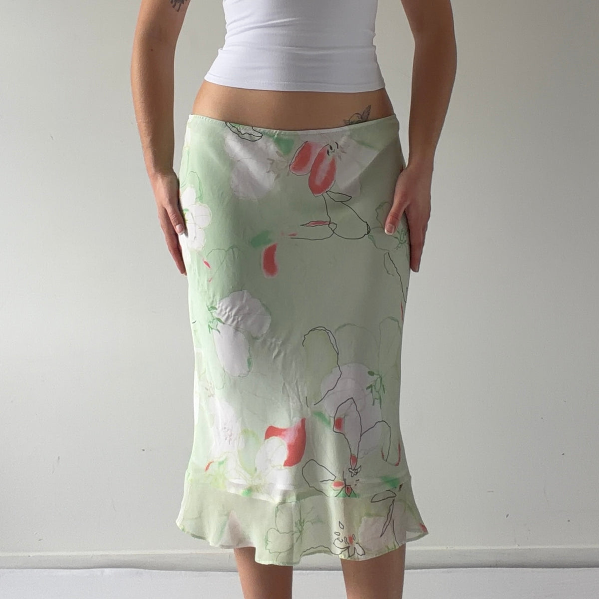 Floral Midi Skirt | 8-10