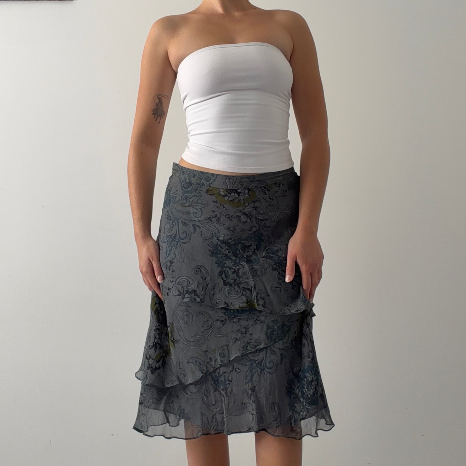 Kate Hill Silk Ruffle Skirt | 6-8