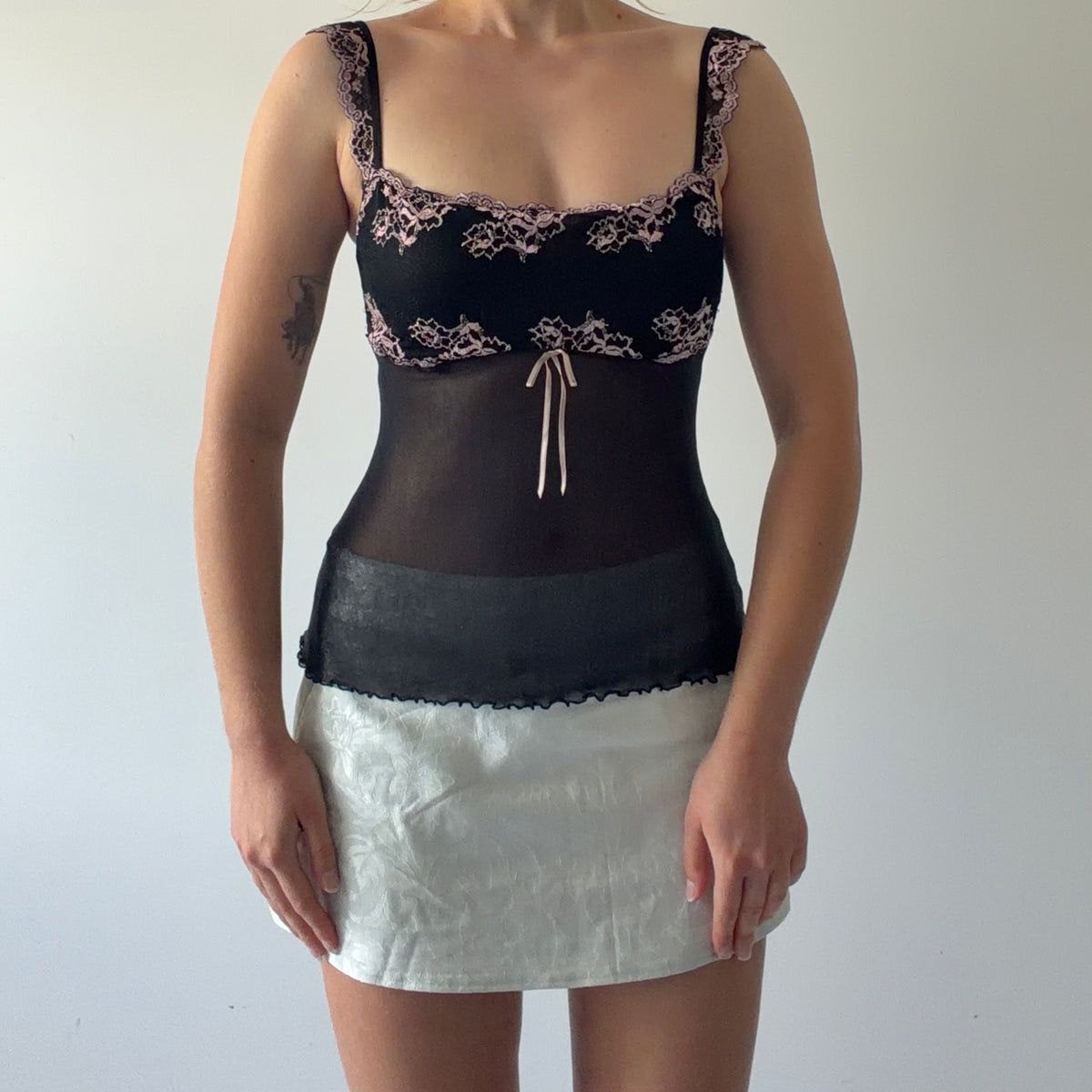 Gilligan & O'Malley Lace Cami | 6-8