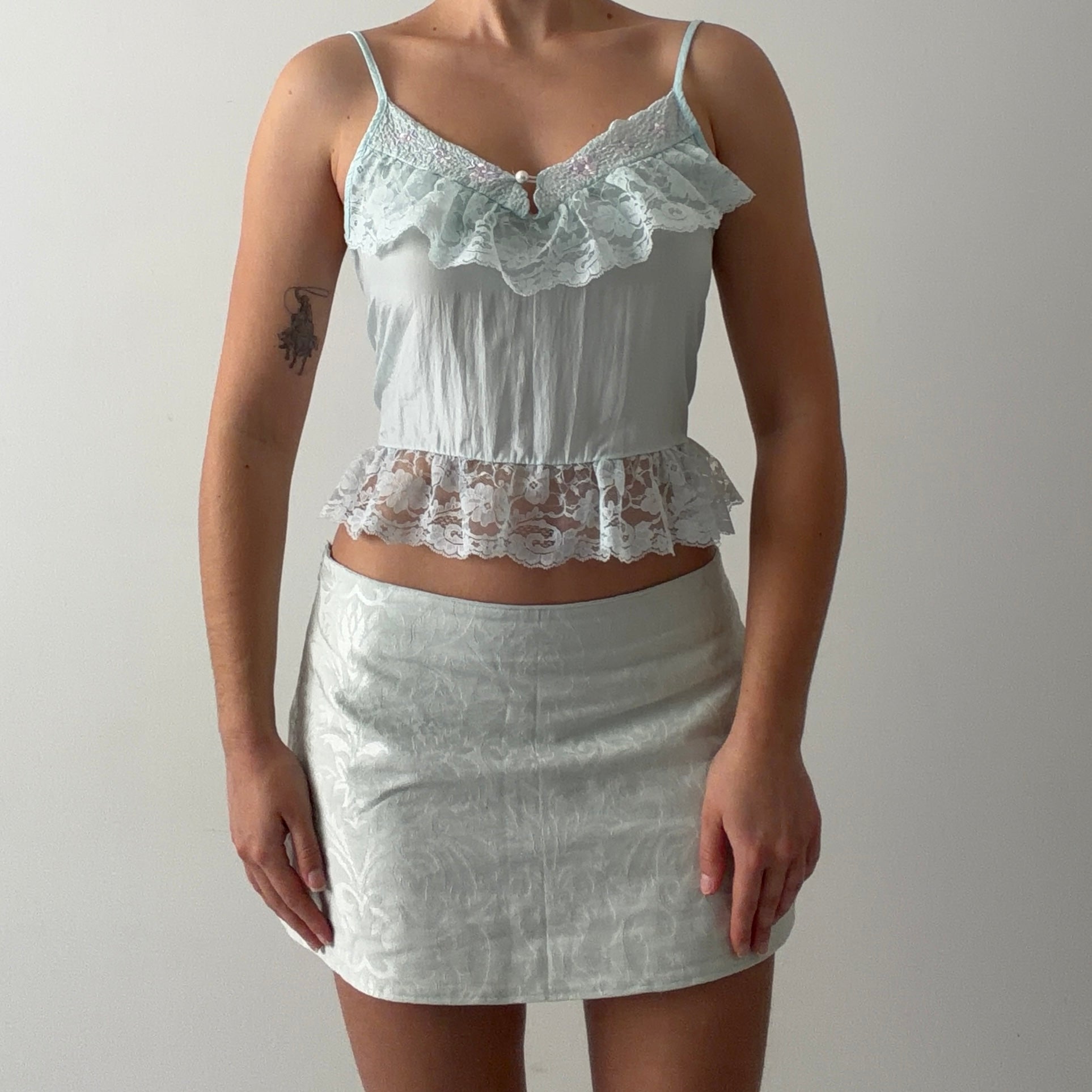 Beth Michaels Lace Cami | Baby blue | S