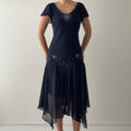S.L.fashions Beaded Midi Dress | L