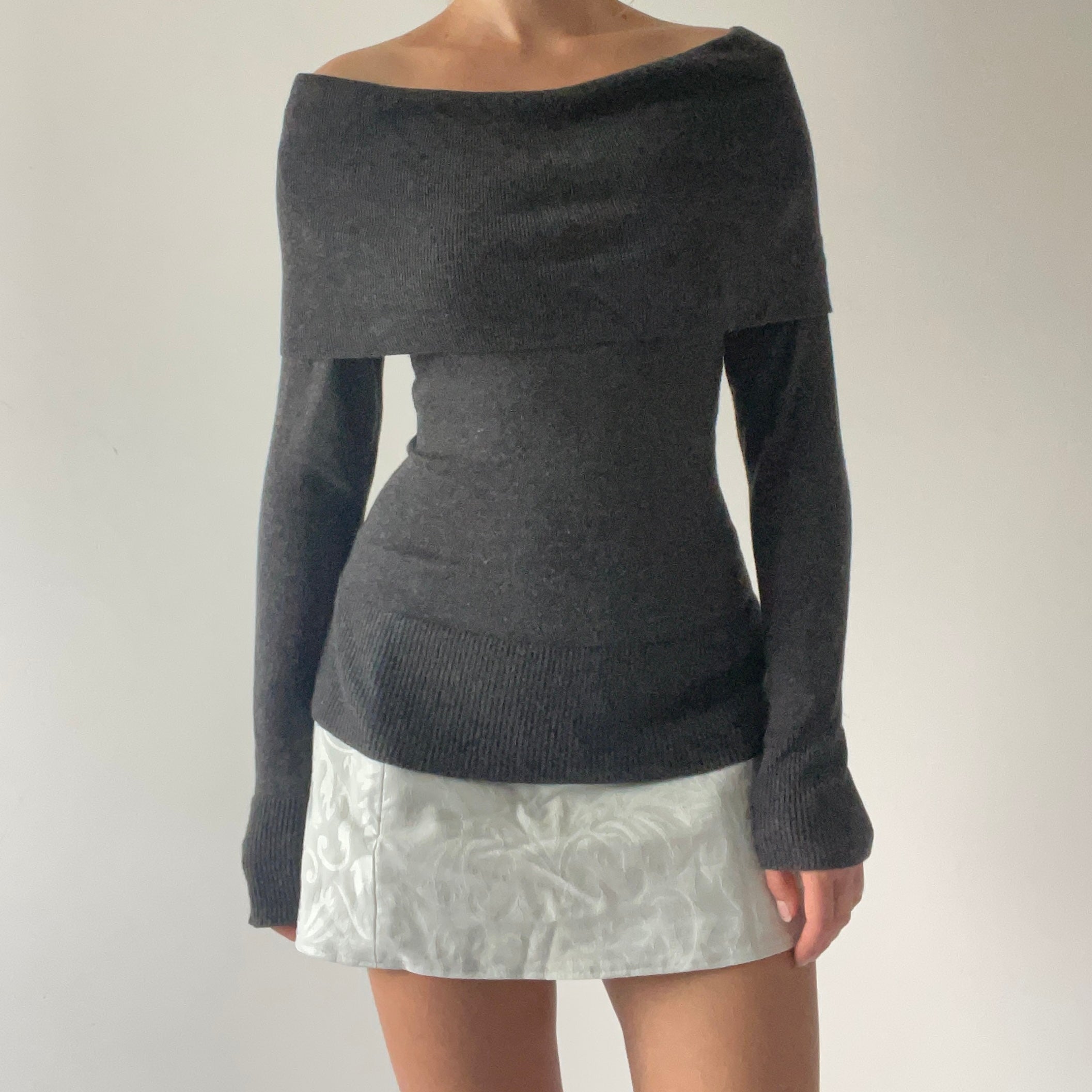 Jigsaw Wool Fold Over Knit | M