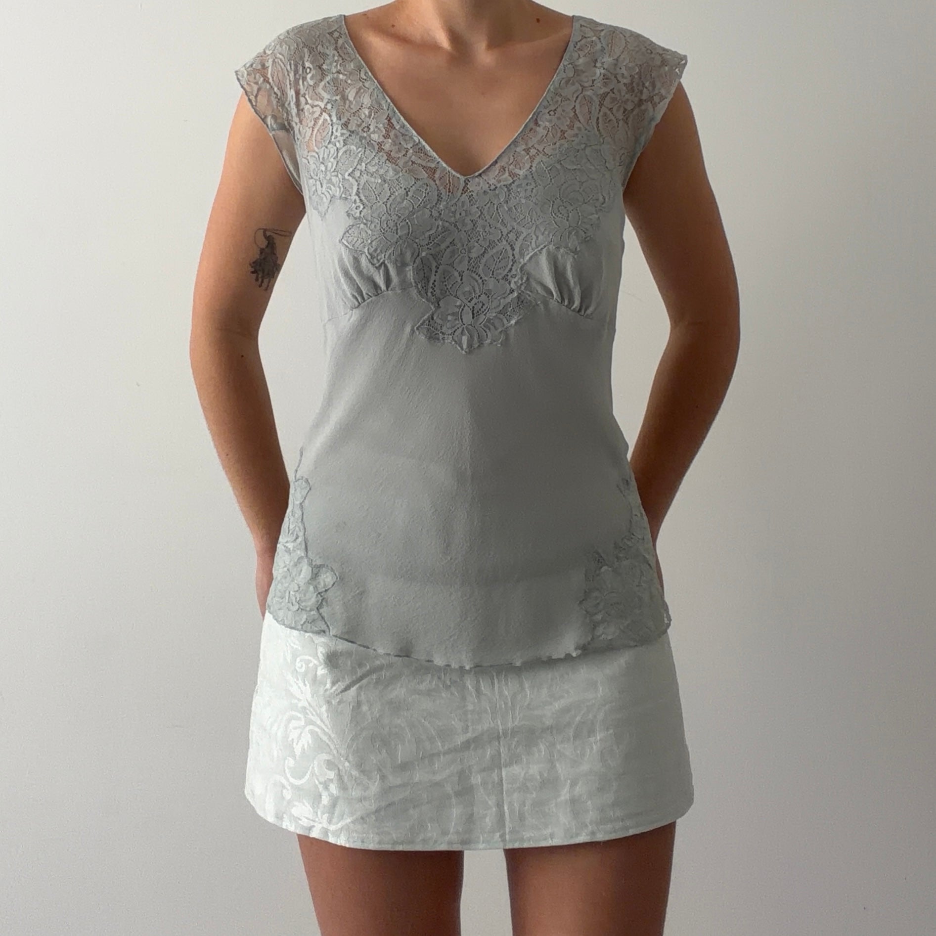 Express Silk Lace Top | 8-10