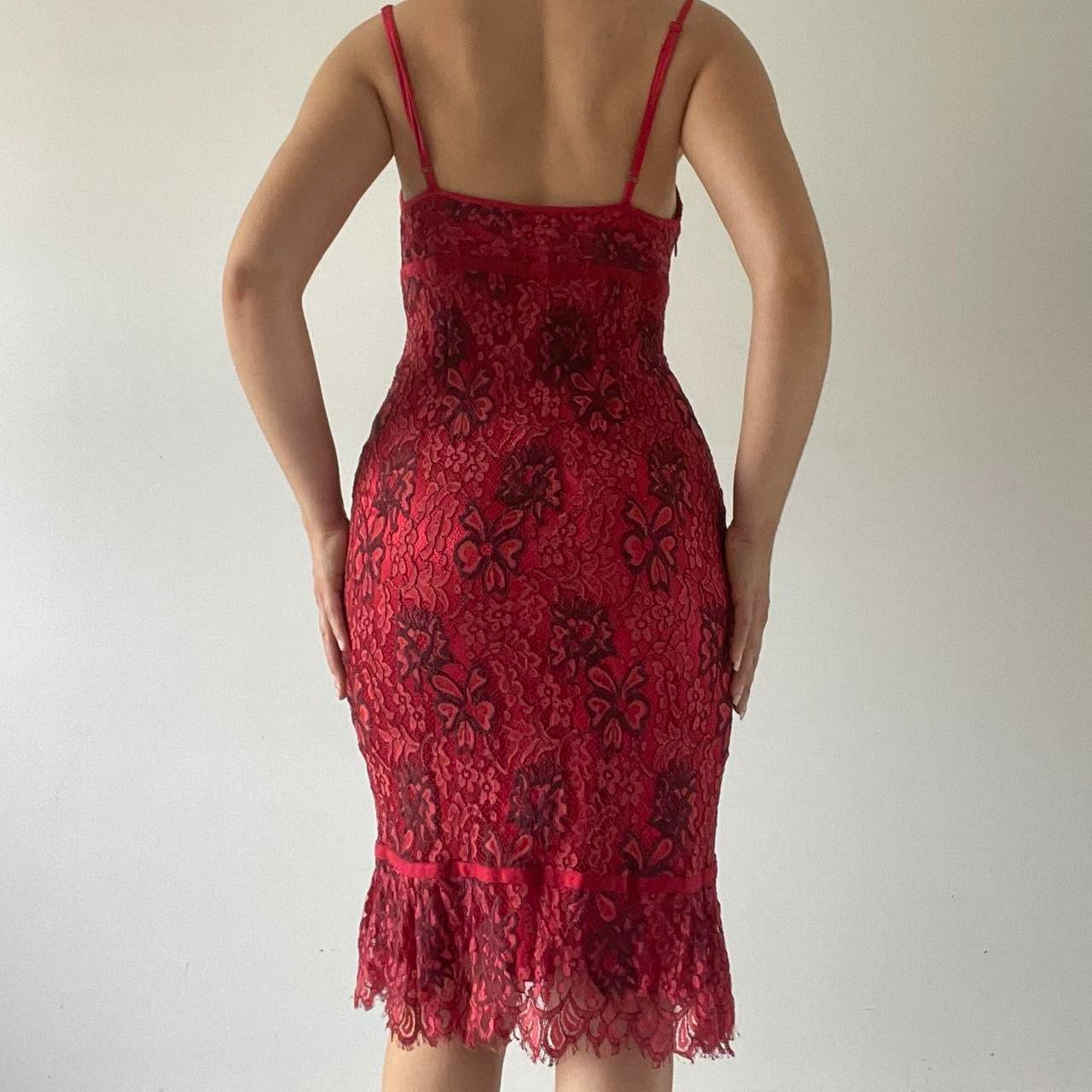 Moss & Spy Lace Midi Dress | S