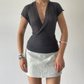 00s Glassons Crochet Wrap Top | 8-10