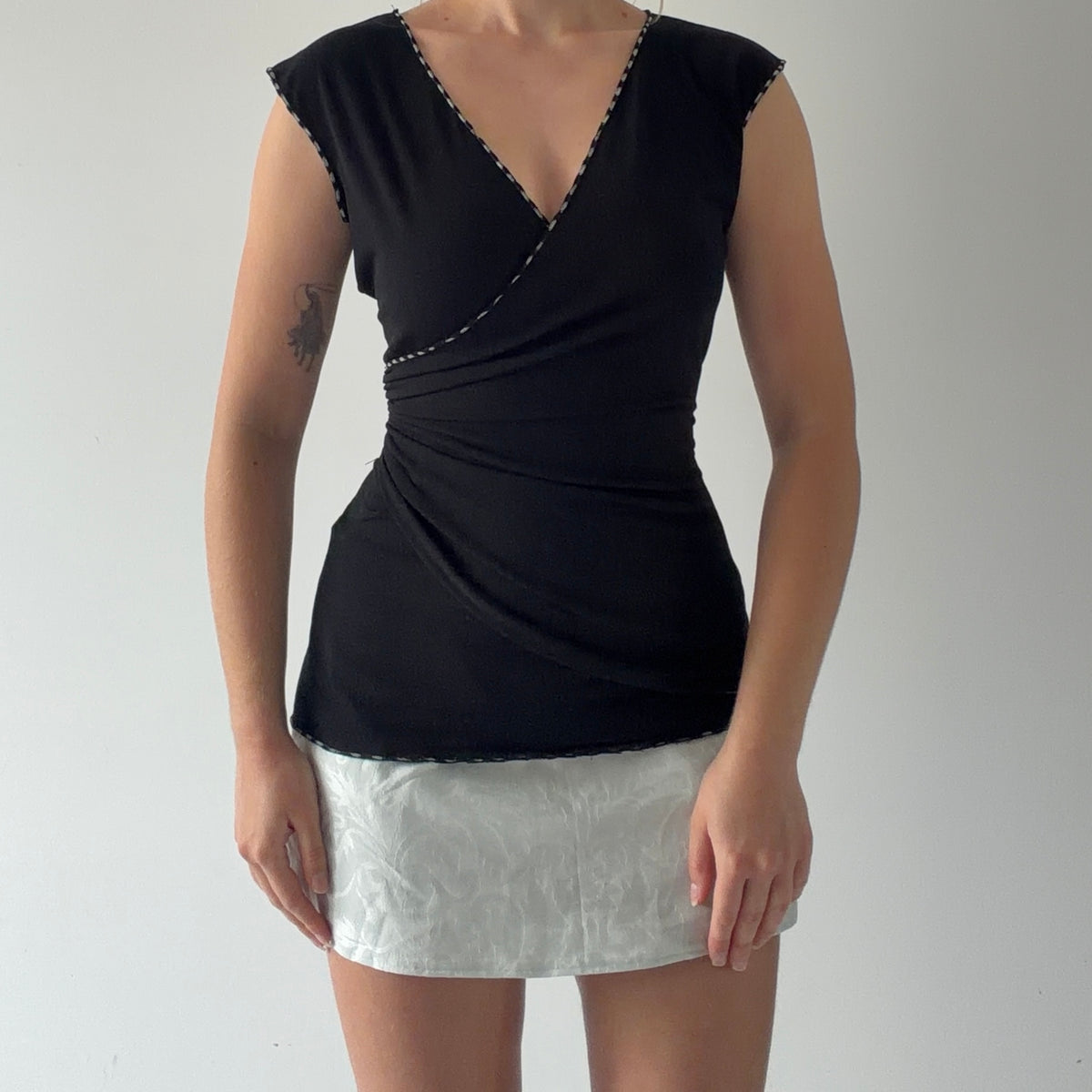 Max Studio Wrap Top | Made in USA | M