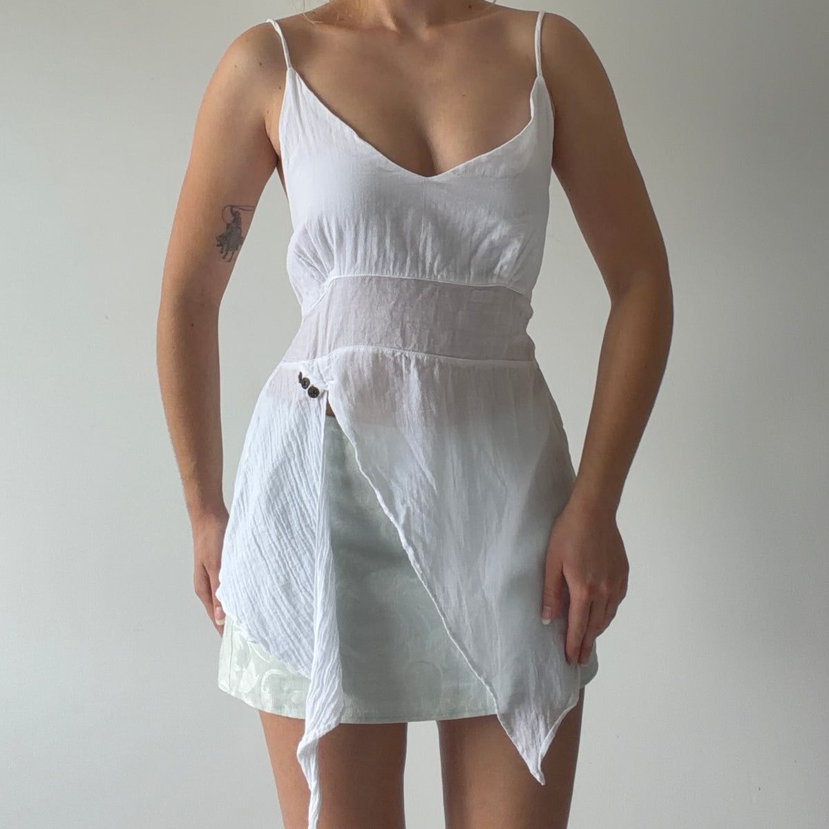 Blanc du Nil Asymmetric Cami | S-M