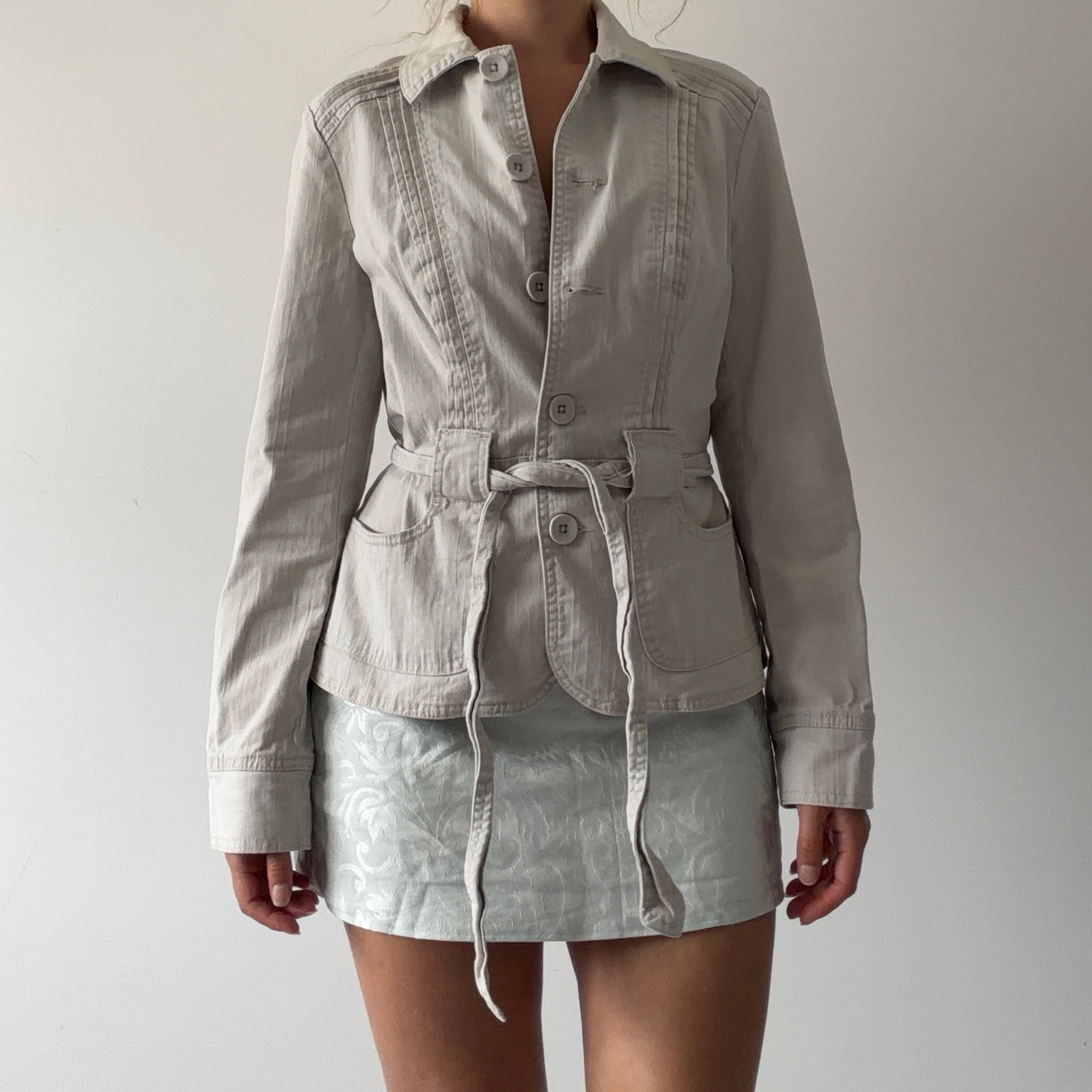 Jacqui E Button Canvas Jacket | 8-12