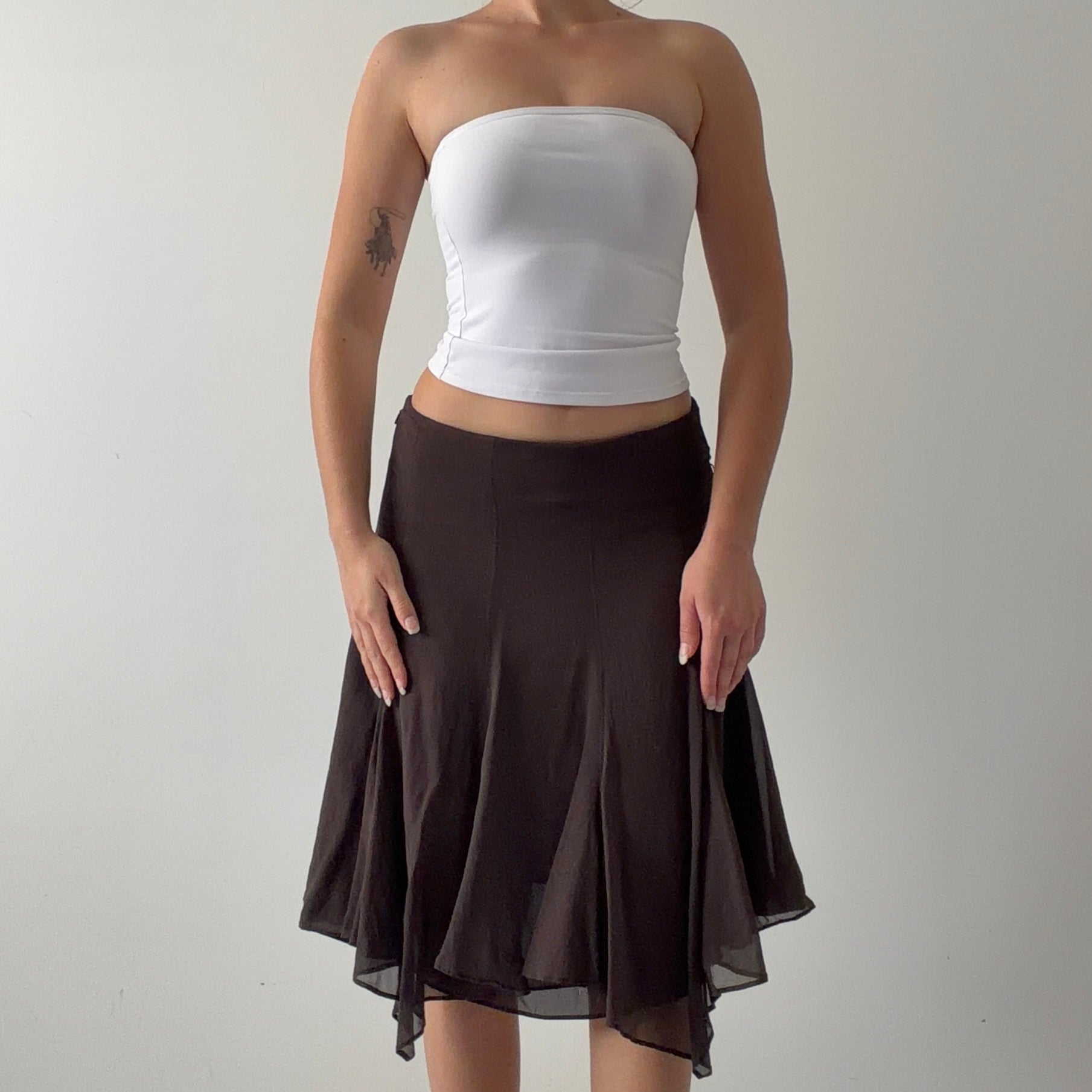 Ted Baker Silk Midi Skirt | 6-8
