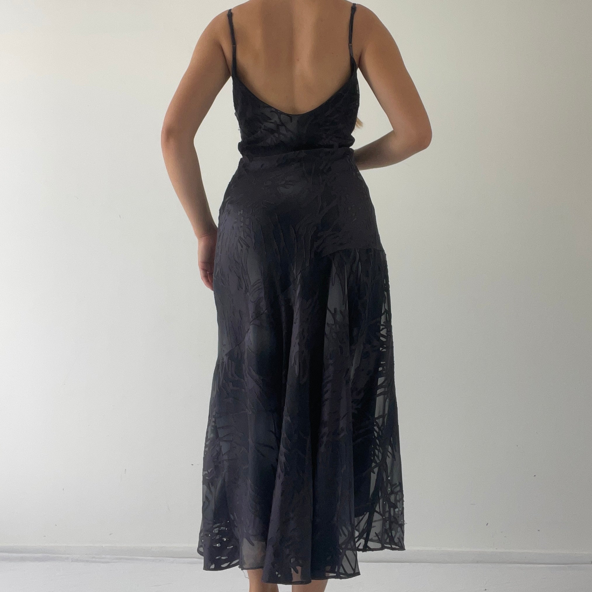 Liz Jordan Beaded Ruffle Dress | 12-14