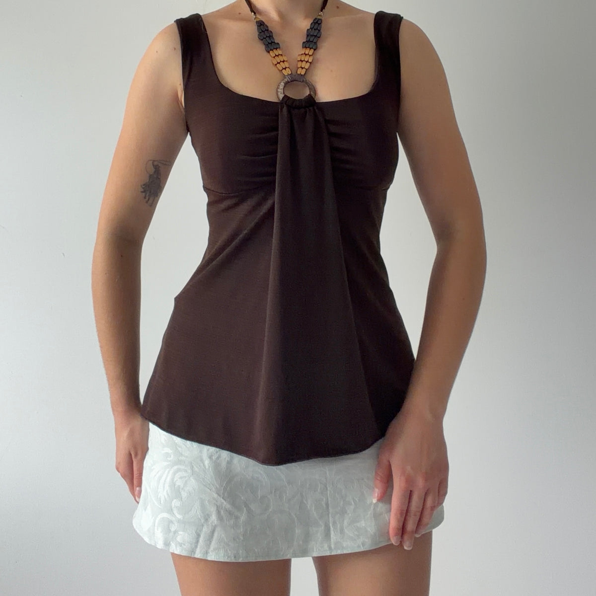 Iz Byer Beaded Halter Top | M
