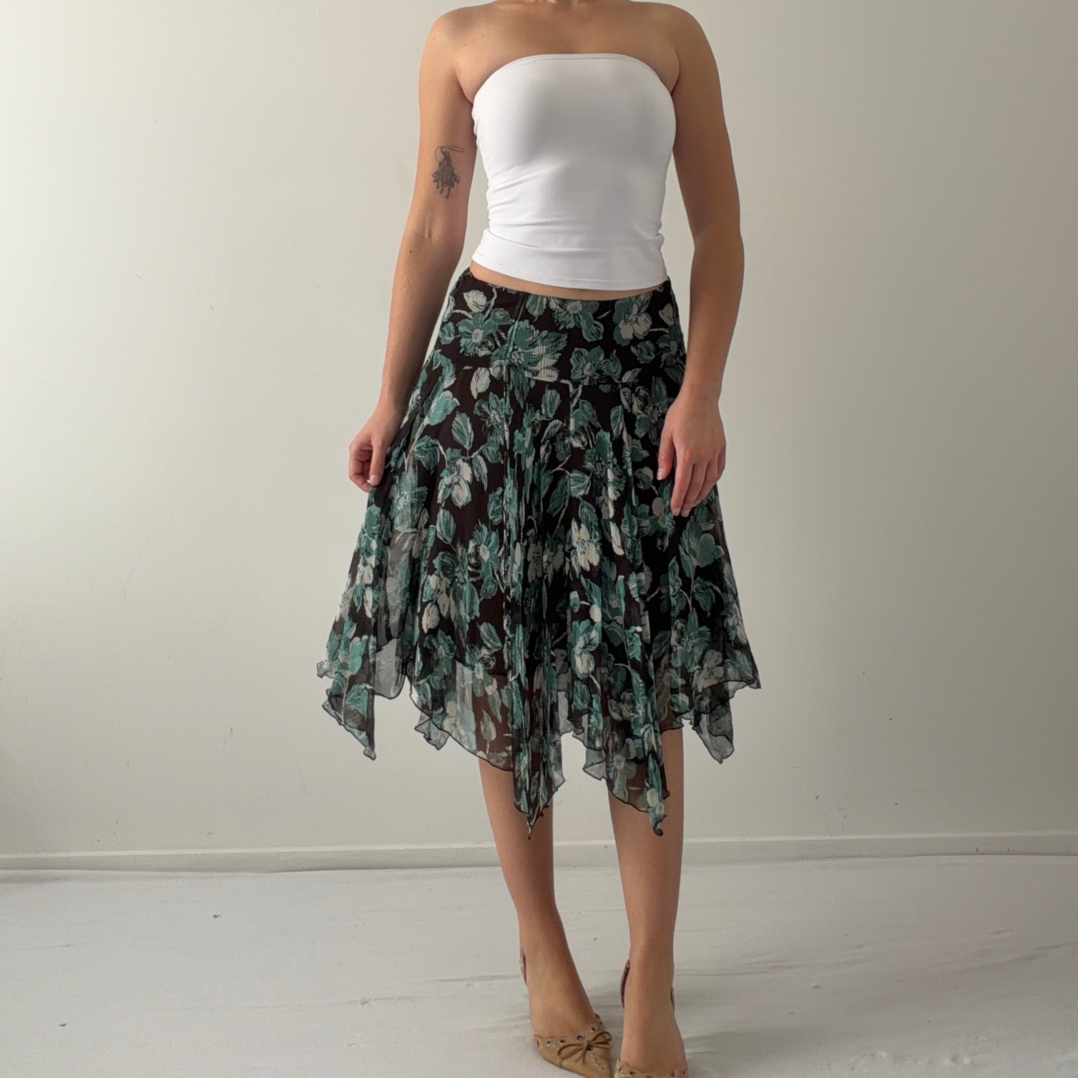 Nine West Silk Handkerchief Skirt | XS