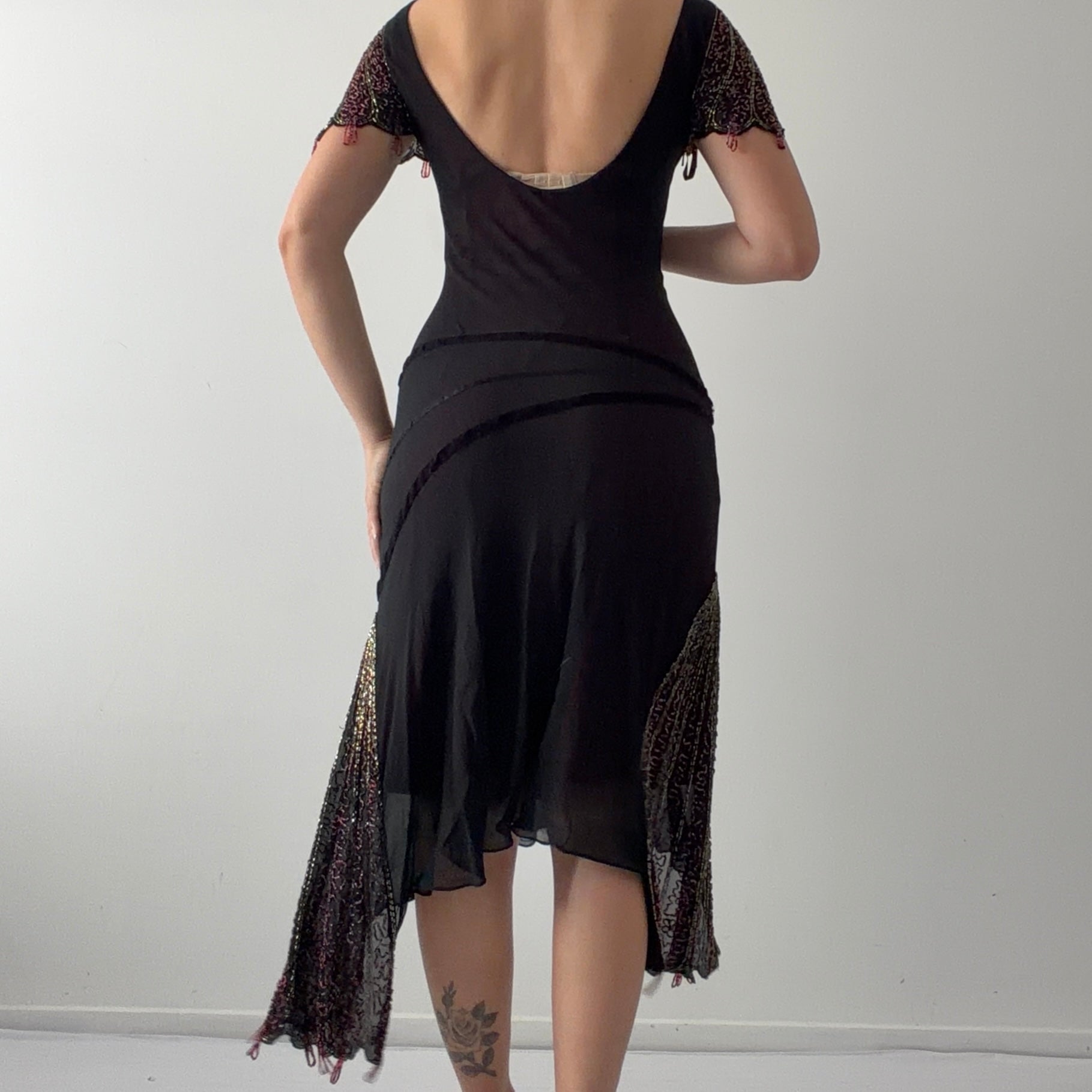Rare Sue Wong Nocturne Silk Asymmetric Dress | M