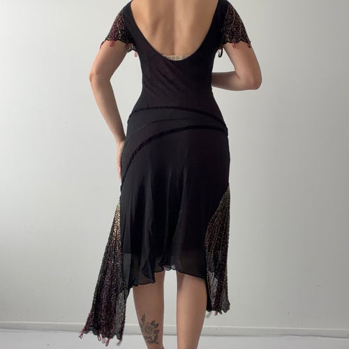 Rare Sue Wong Nocturne Silk Asymmetric Dress | M
