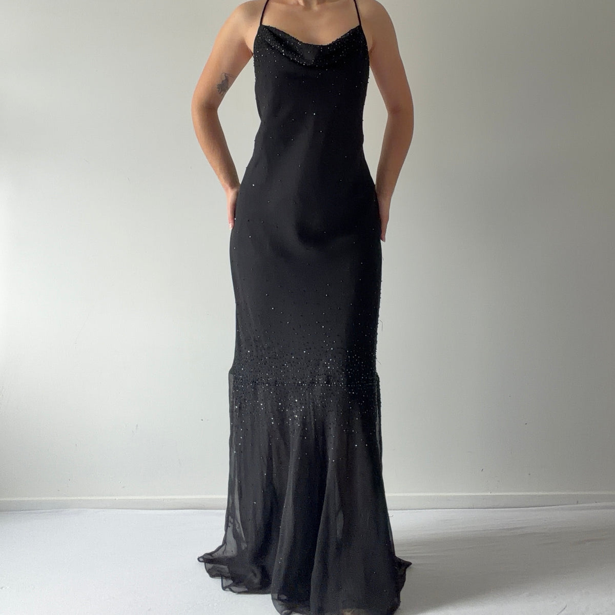 Chelsea Nites Beaded Dress | L