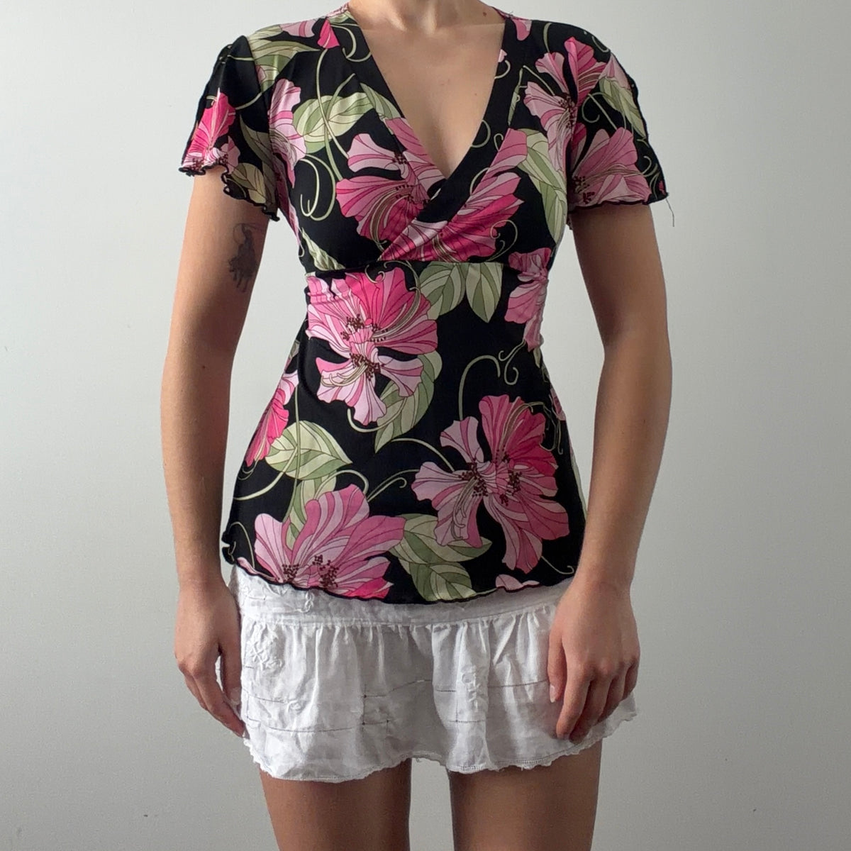JTB Floral Babydoll Top | S-M