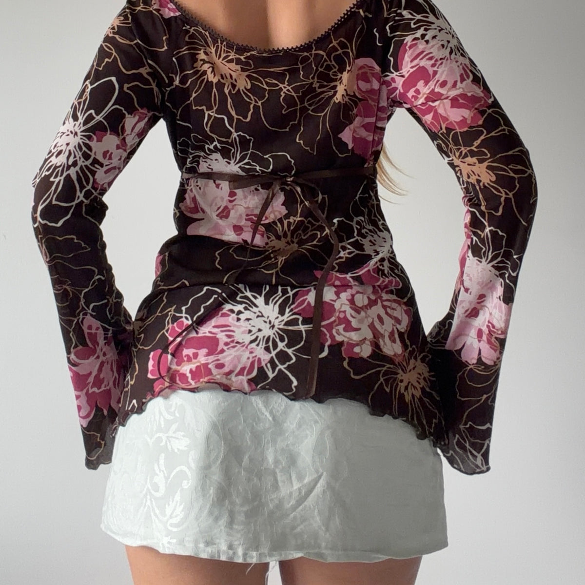 Self Esteem Floral Bell Sleeve Top | S-M