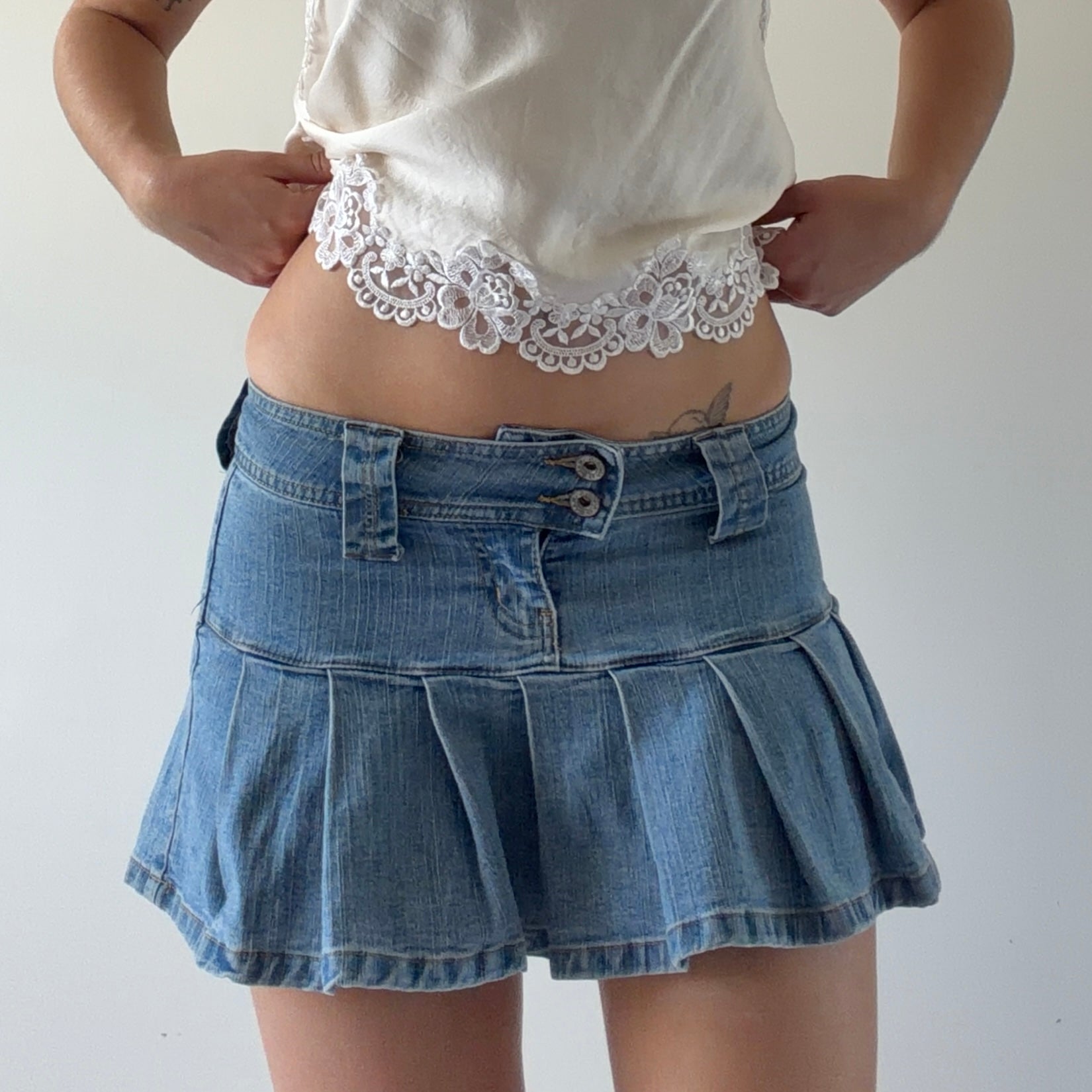Angels Denim Mini Skirt | XS