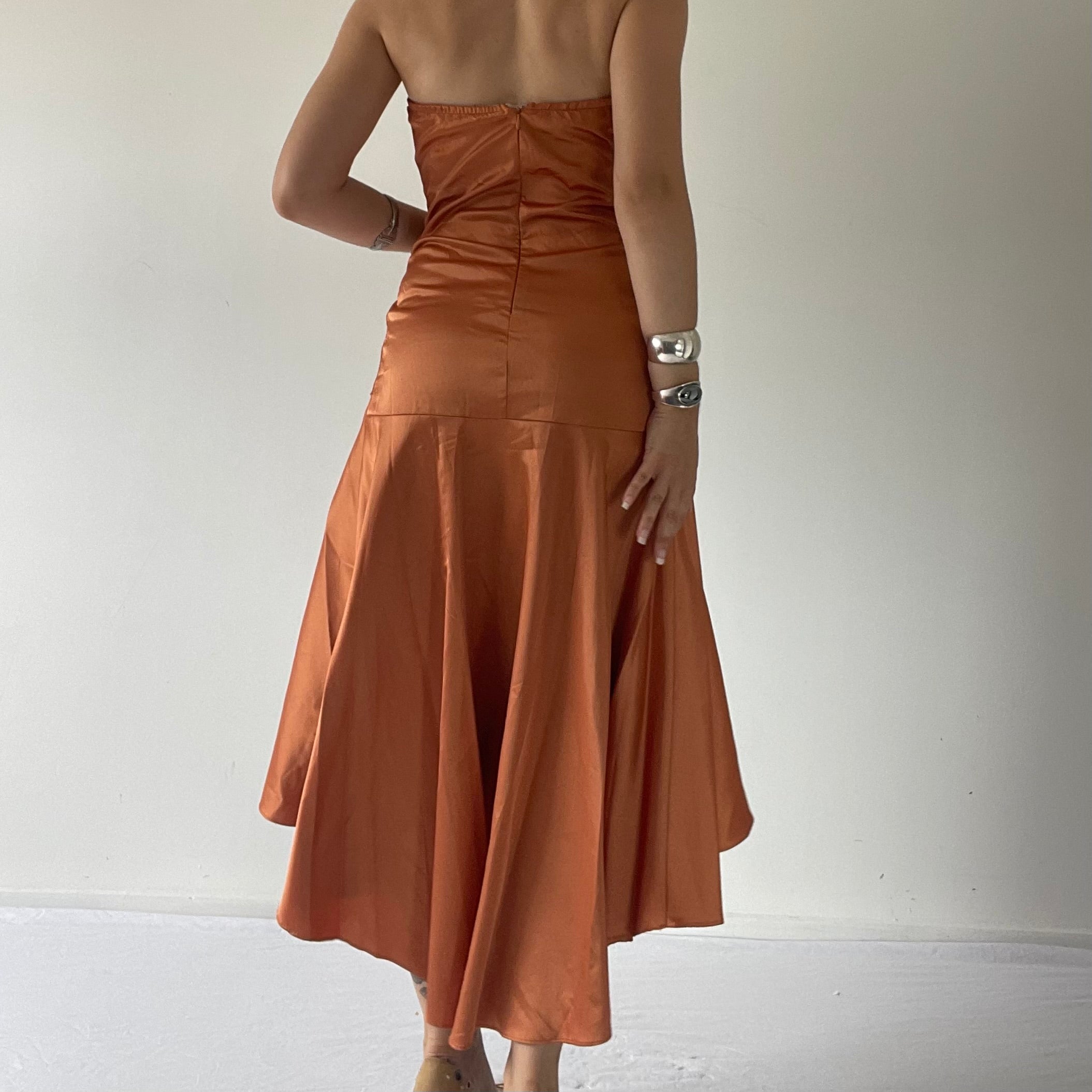 Juliet Halter Ruffle Midi | Made in USA | S