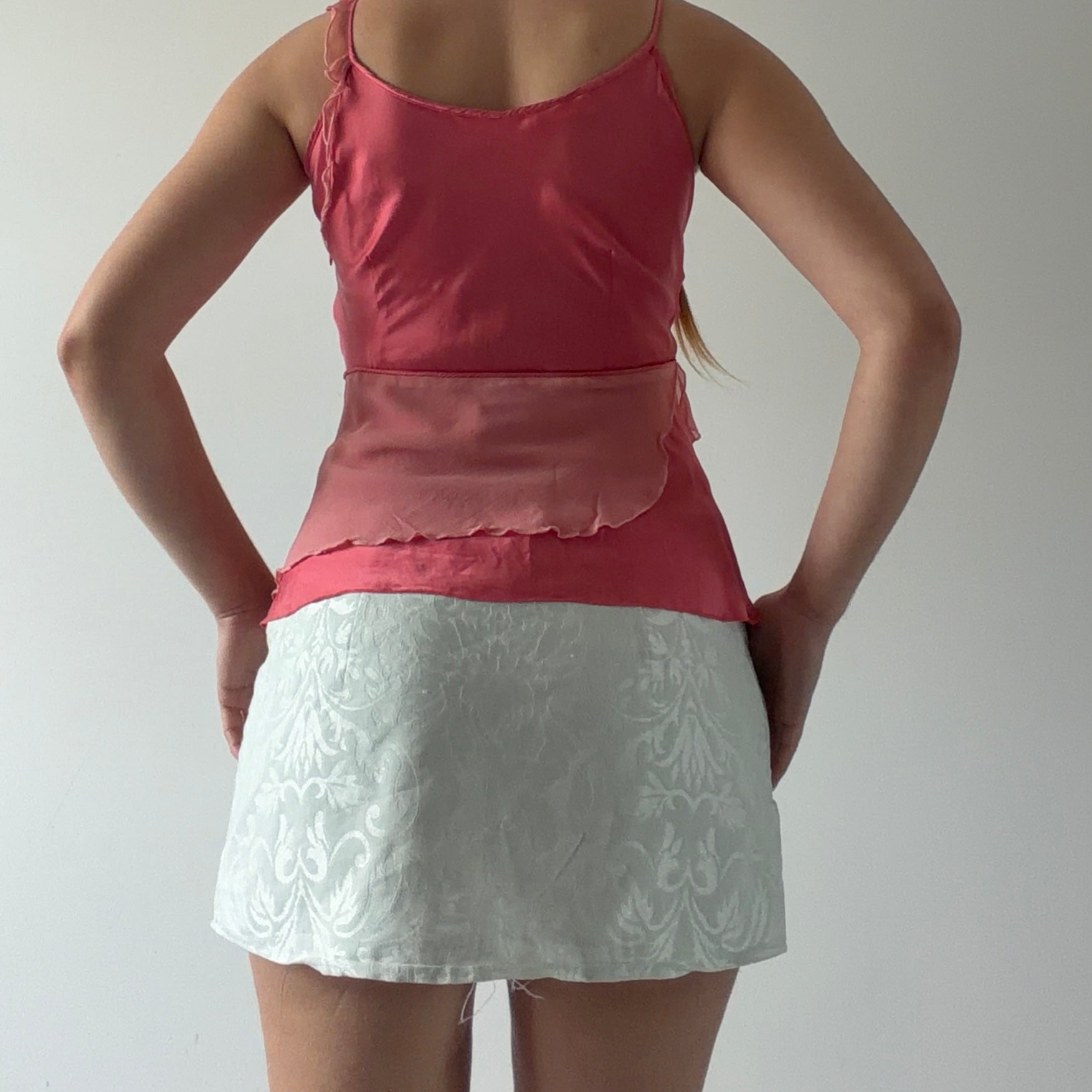 So Cool Silk Ruffle Cami Top | XS