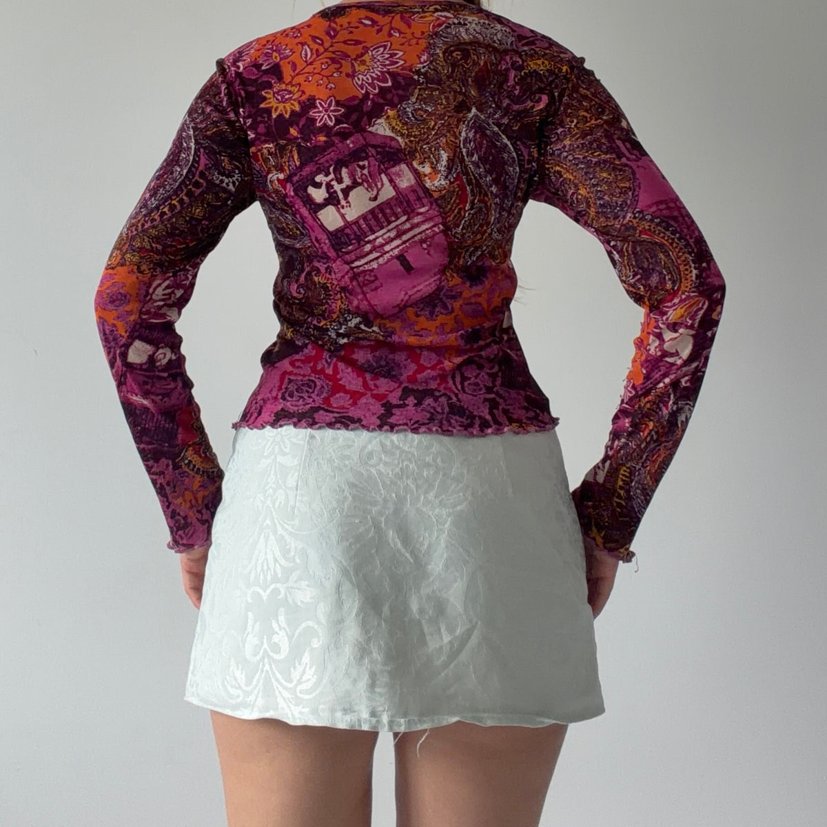 Mesh Long Sleeve Top | M-L