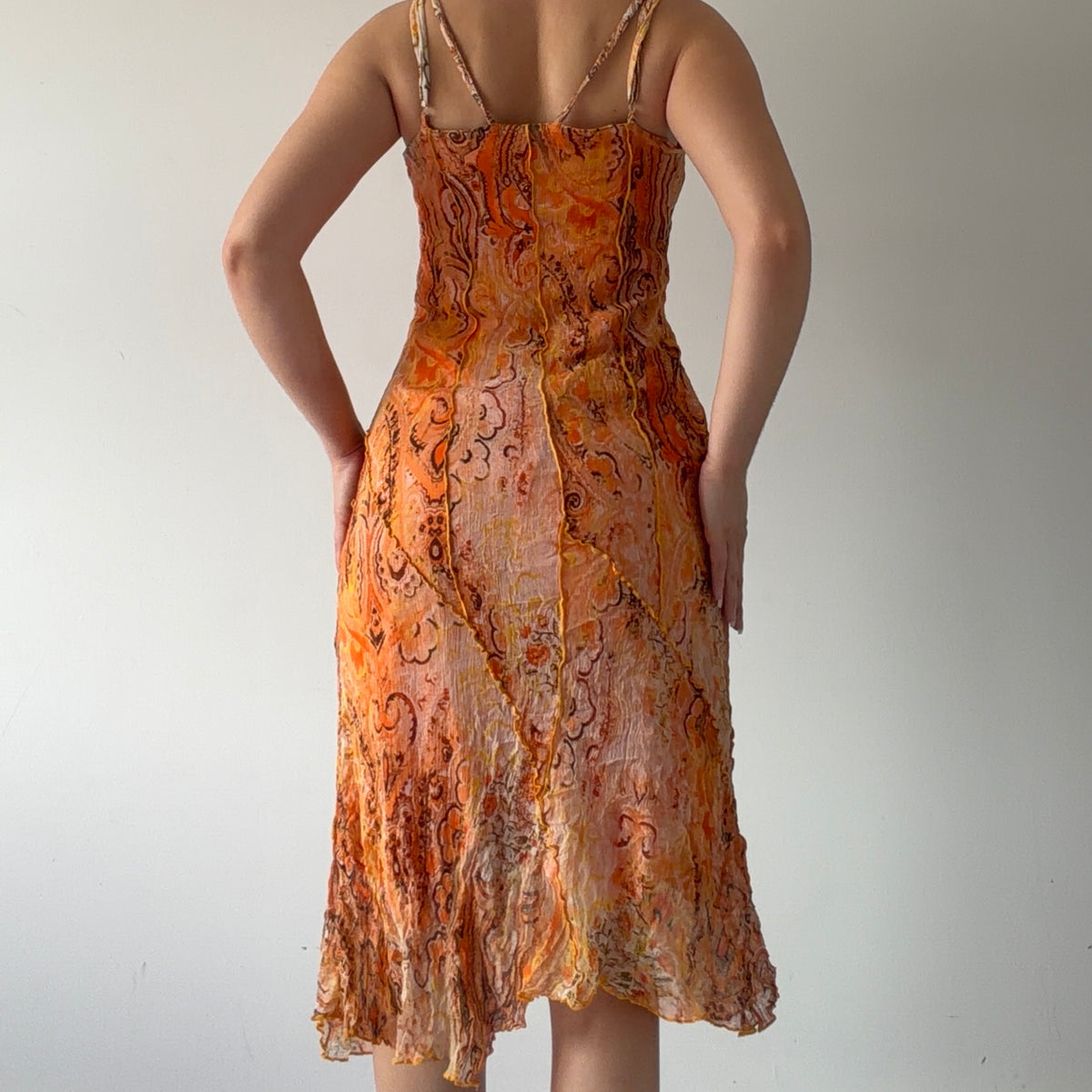 Fred Sabatier Silk Midi Dress | M-L