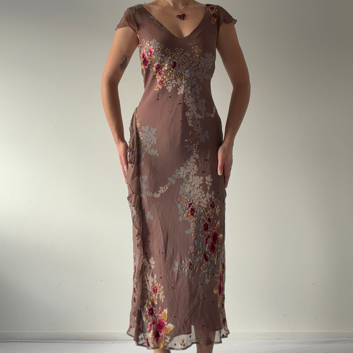 Monsoon Silk Floral Dress | M-L
