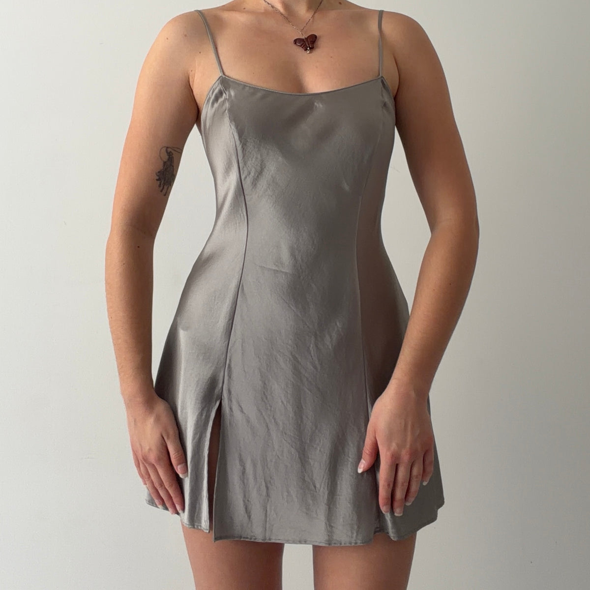 Victoria's Secret Silk Slip | Silver | S