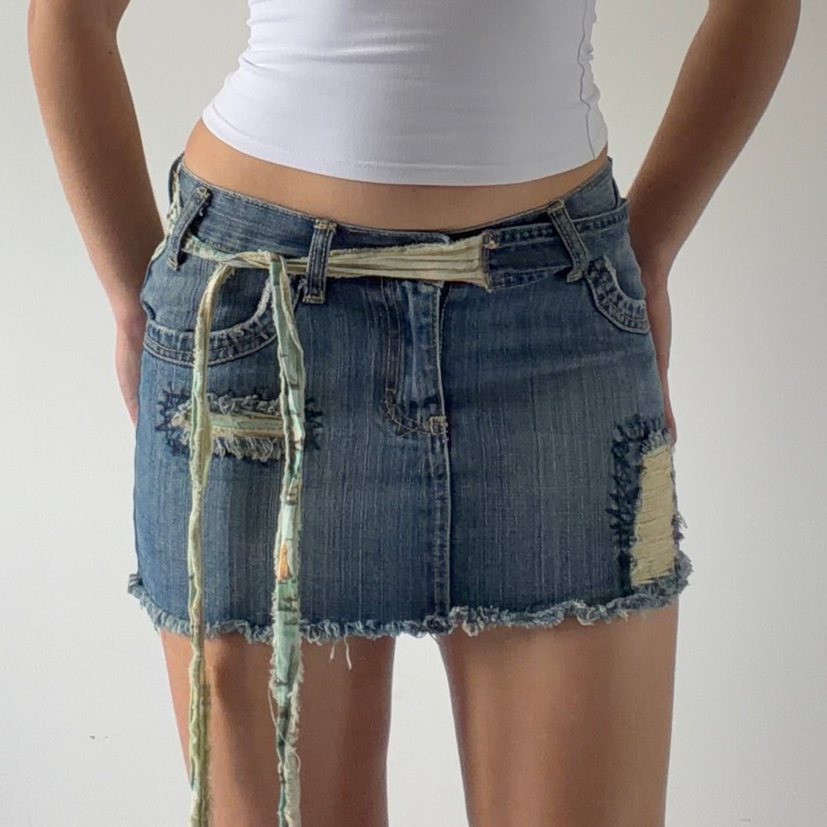 Rip Curl Distressed Mini Skirt | XS