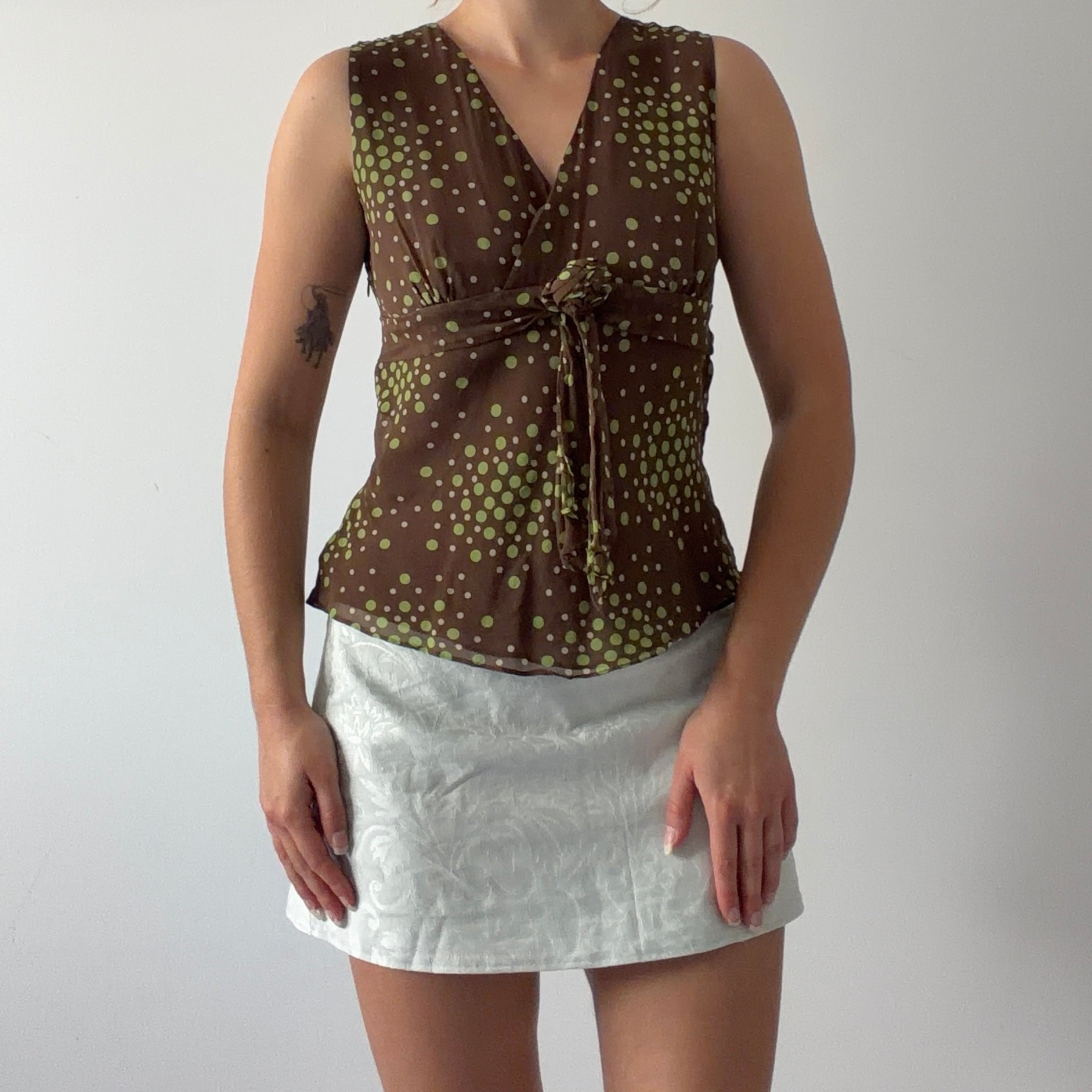 Anne Carson Silk Babydoll Top | 8-10