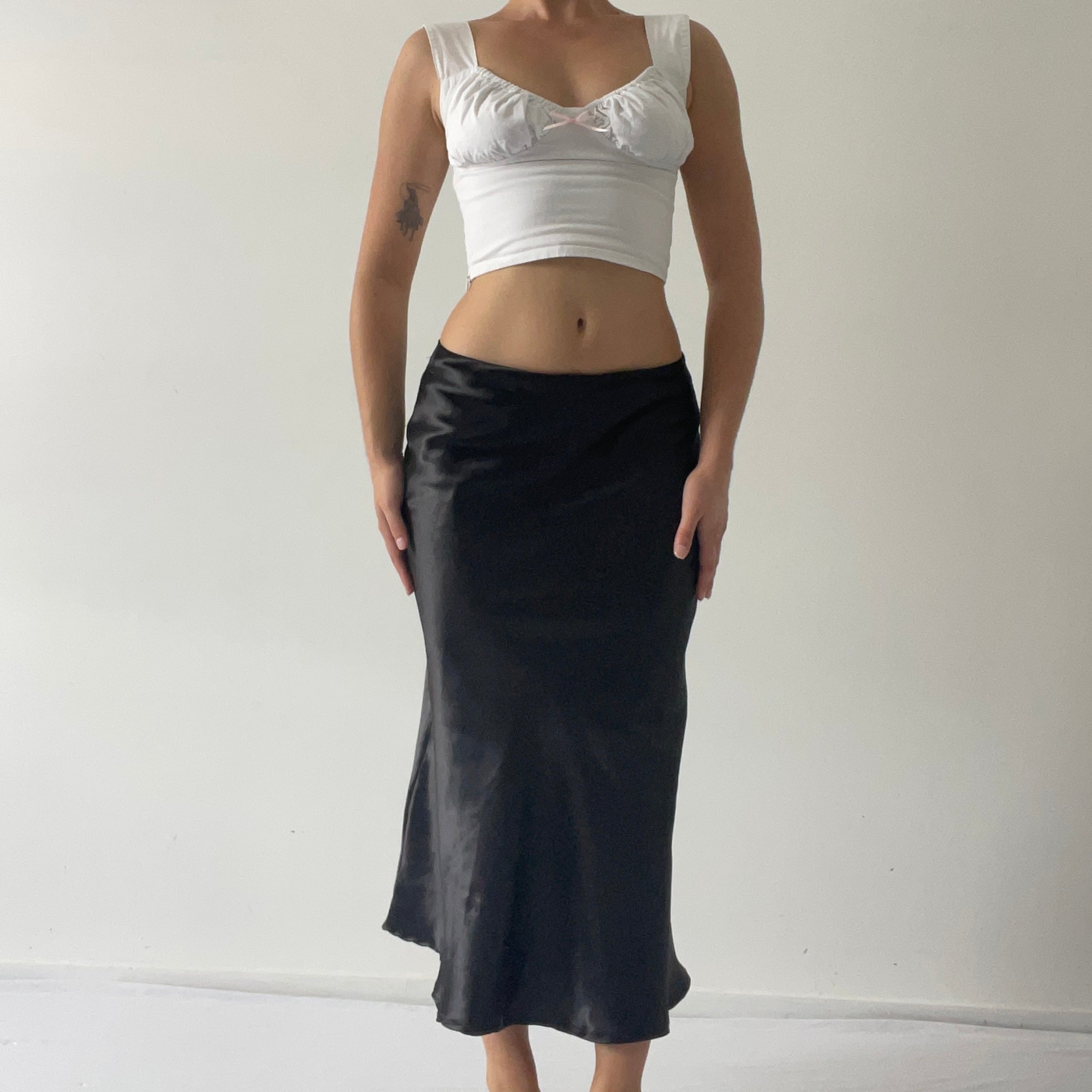 Eccentric Satin Midi Skirt | 6-8