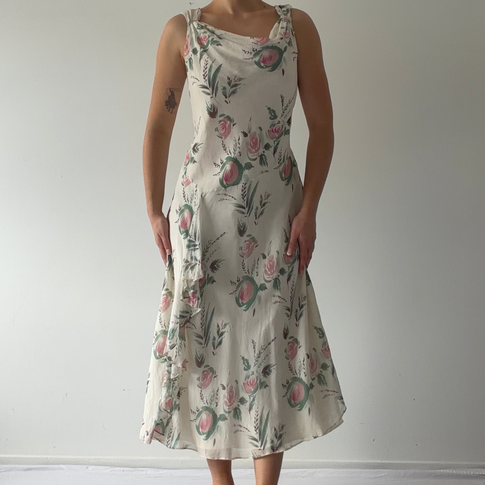 CC Floral Cowl Dress | L