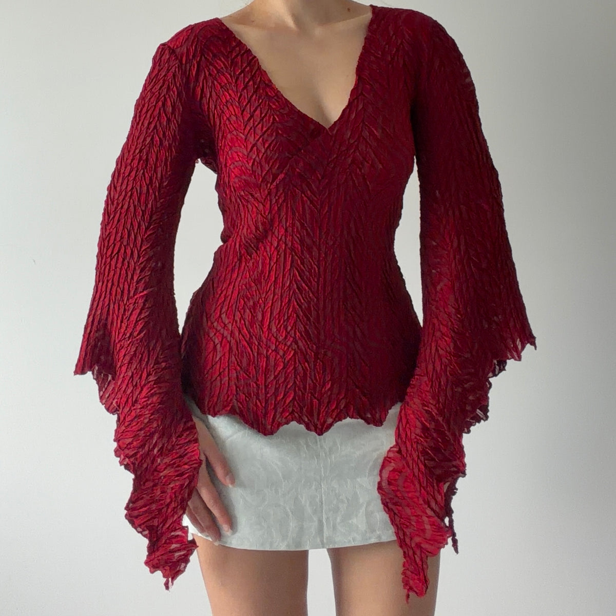 Rare Cache Bell Sleeve Top | S