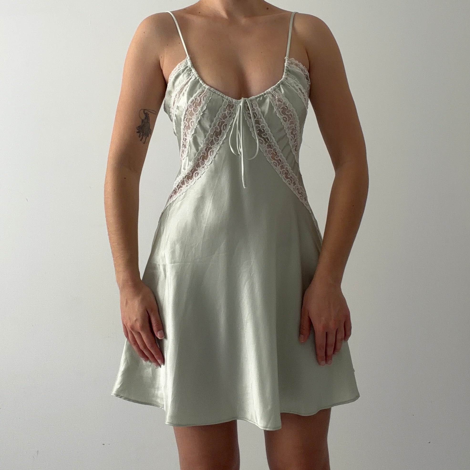 Lace Satin Slip Dress | S