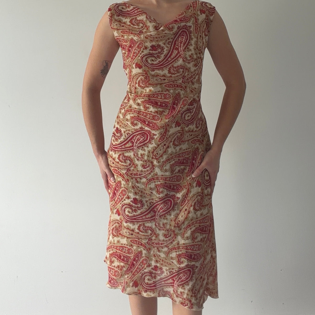 Marla Kim Cowl Midi Dress | XL