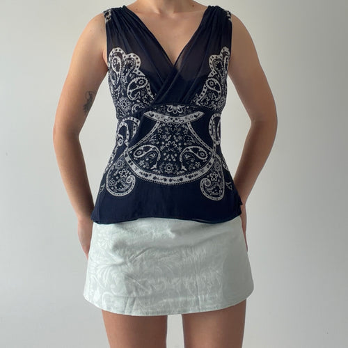 Paisley Silk Top | 10-12