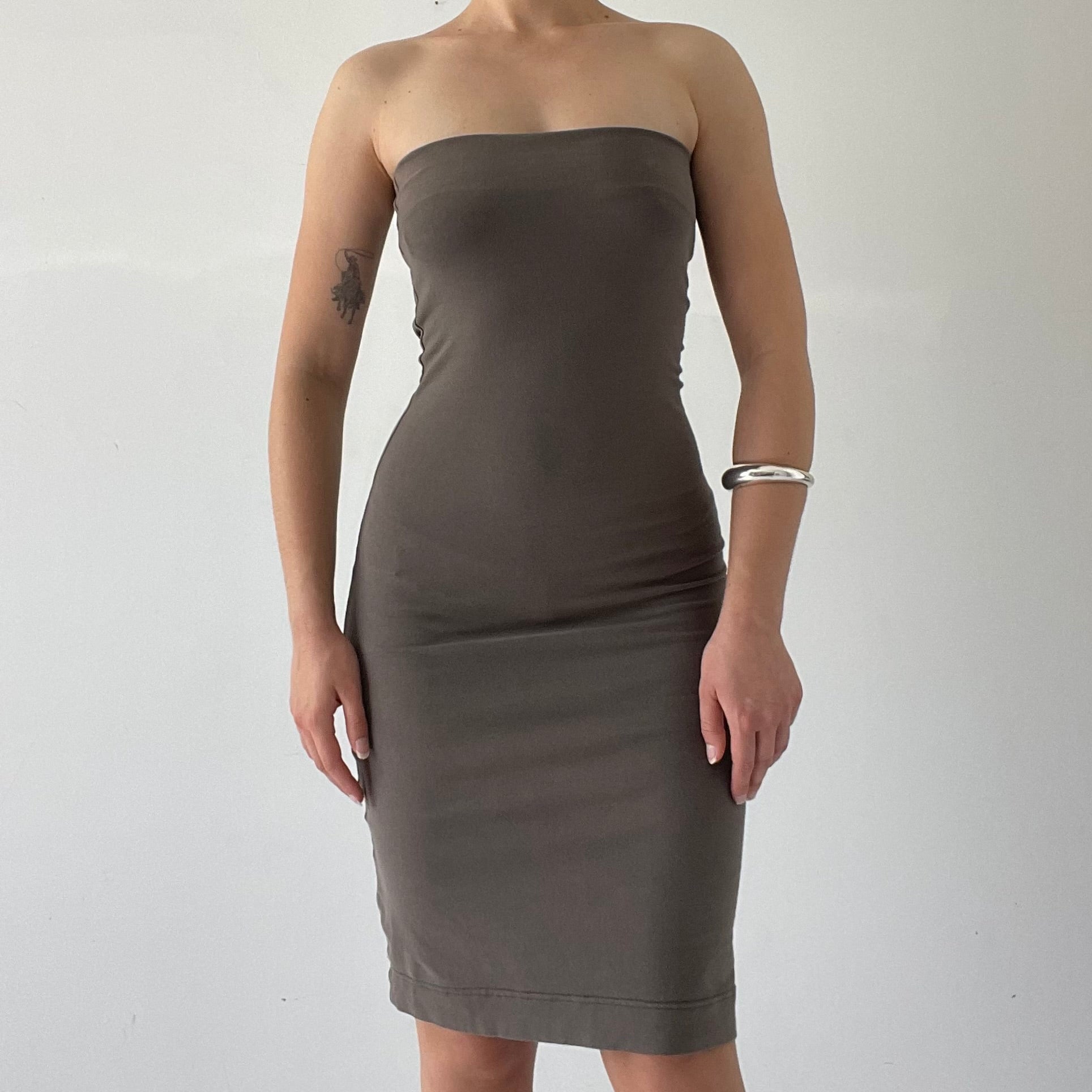 Strapless Bodycon Midi Dress | 6-8