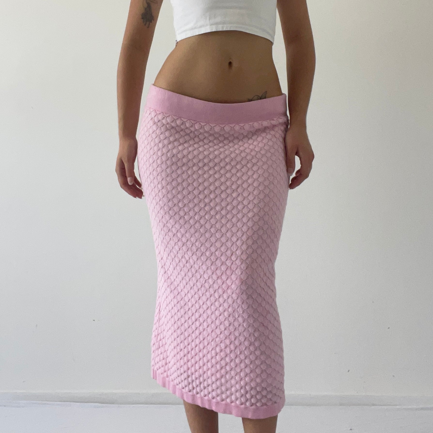 Knit Crochet Midi Midi Skirt | 8-10