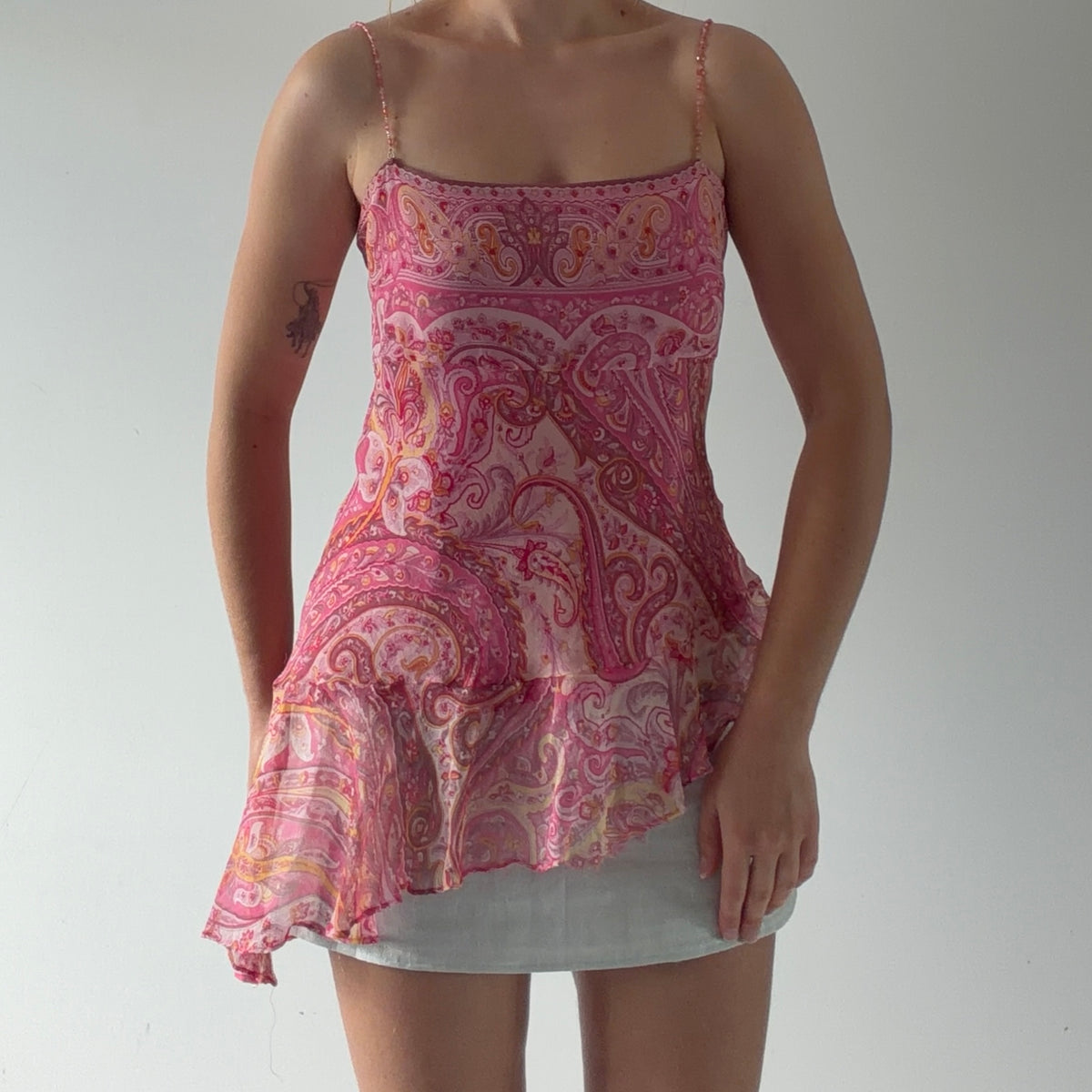 Ice Silk Asymmetric Cami | M