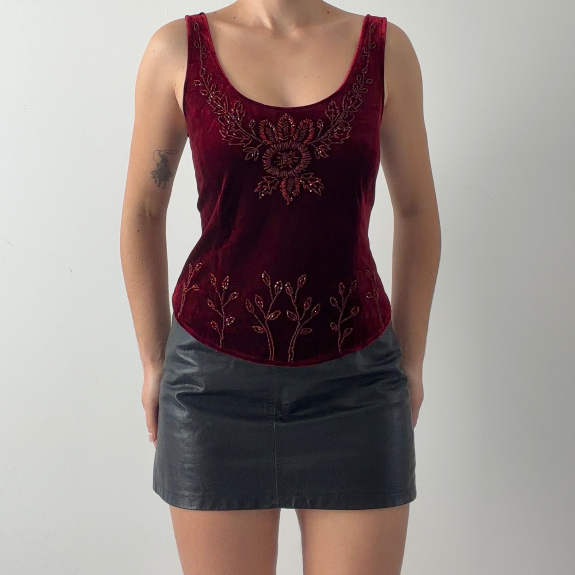 Marks & Spencer Beaded Velvet Top | 10-12