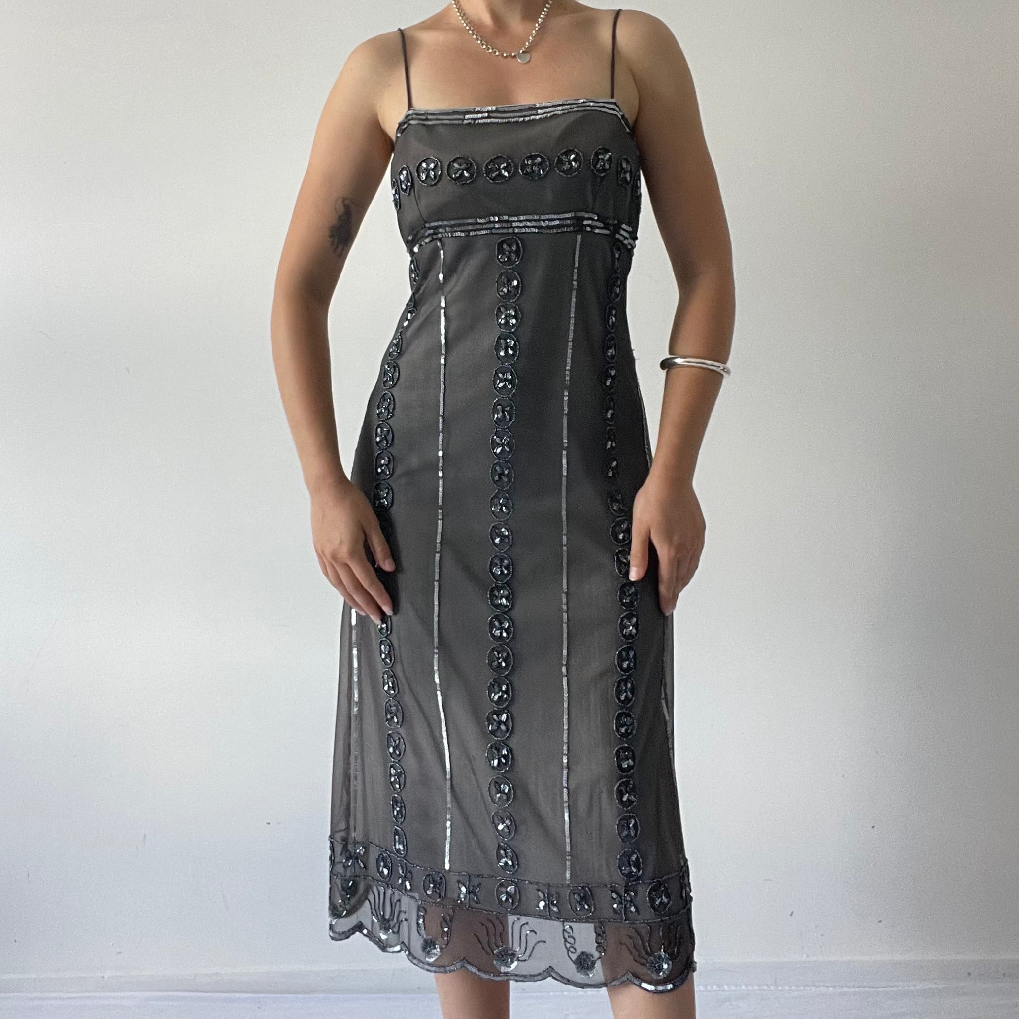 Beaded Midi Dress | 10-12