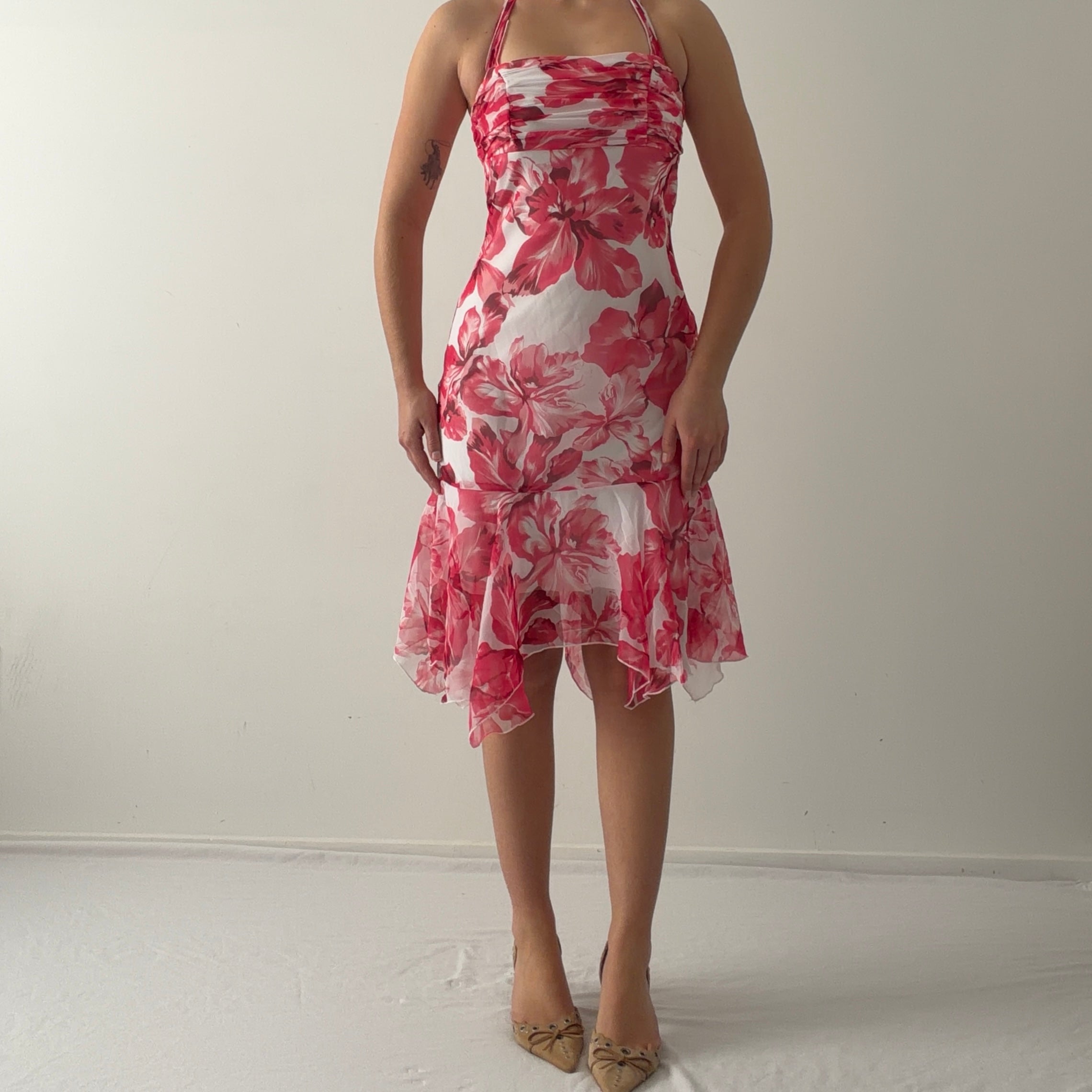 XOXO Floral Halter Midi Dress | XS