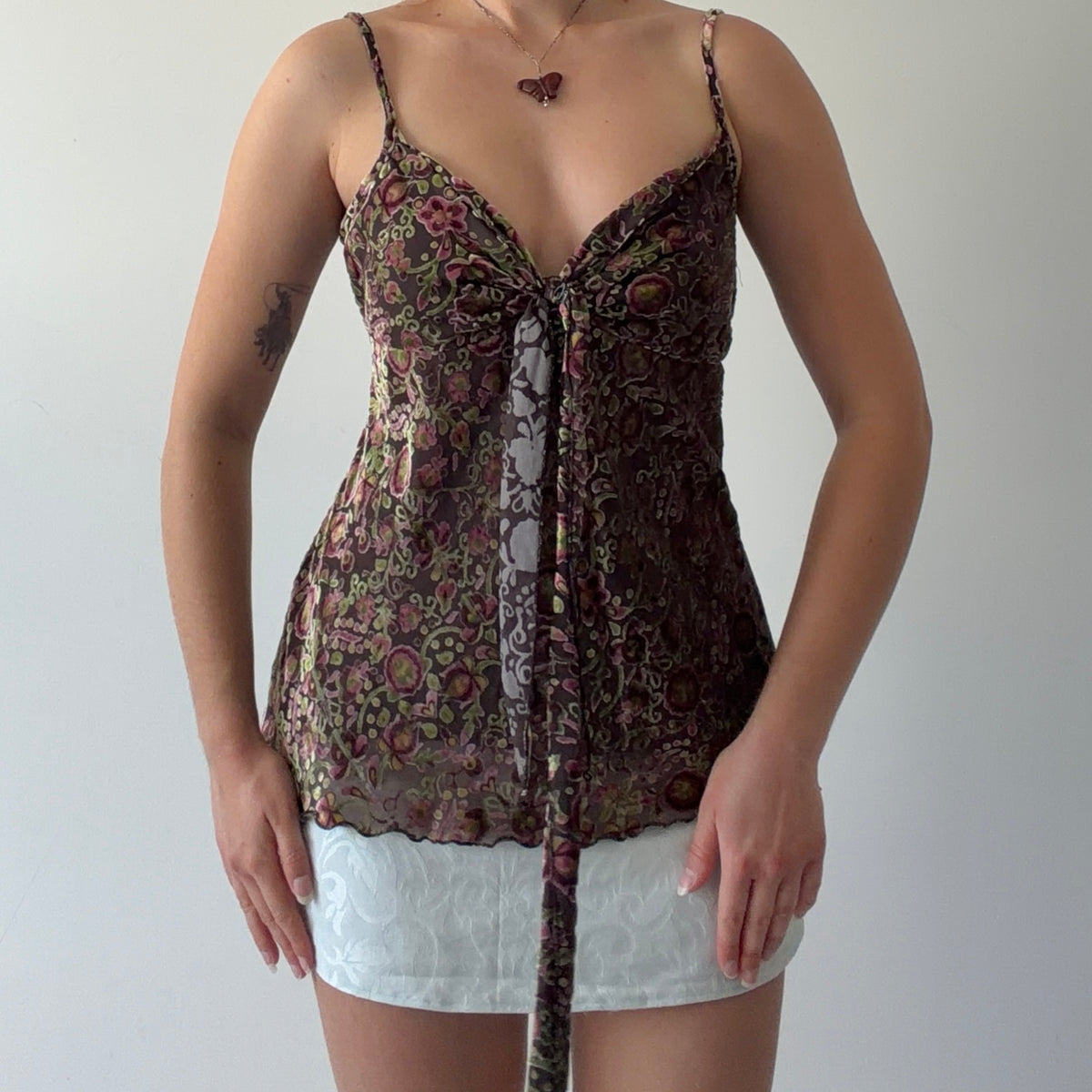 My Michelle Velvet Burnout Cami | M-L