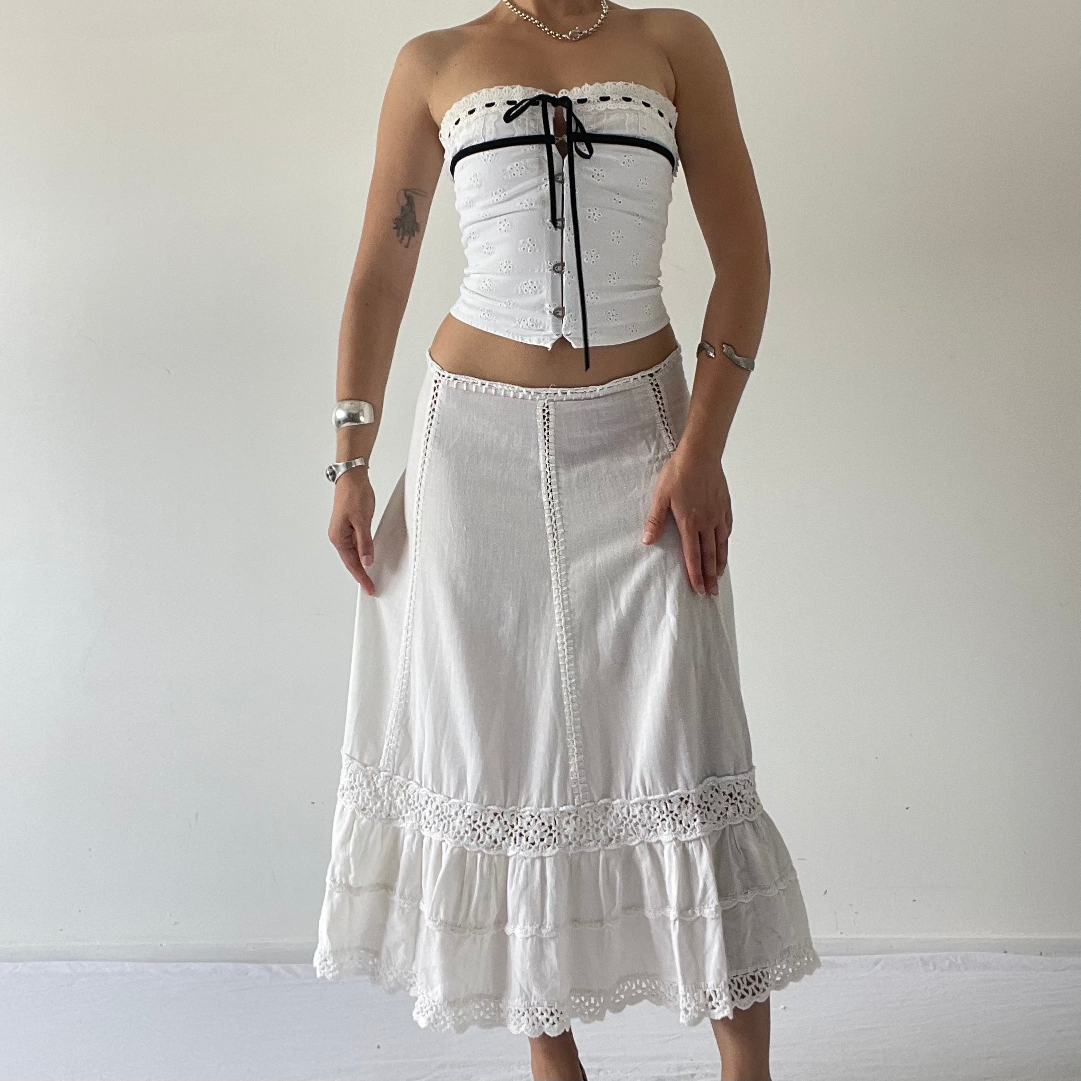 Sanvra Crochet Tiered Skirt | 6-12