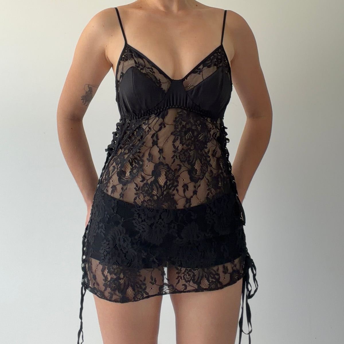 Victoria's Secret Lace Up Mini Dress | M