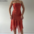 Kitty Strapless Asymmetric Dress | M