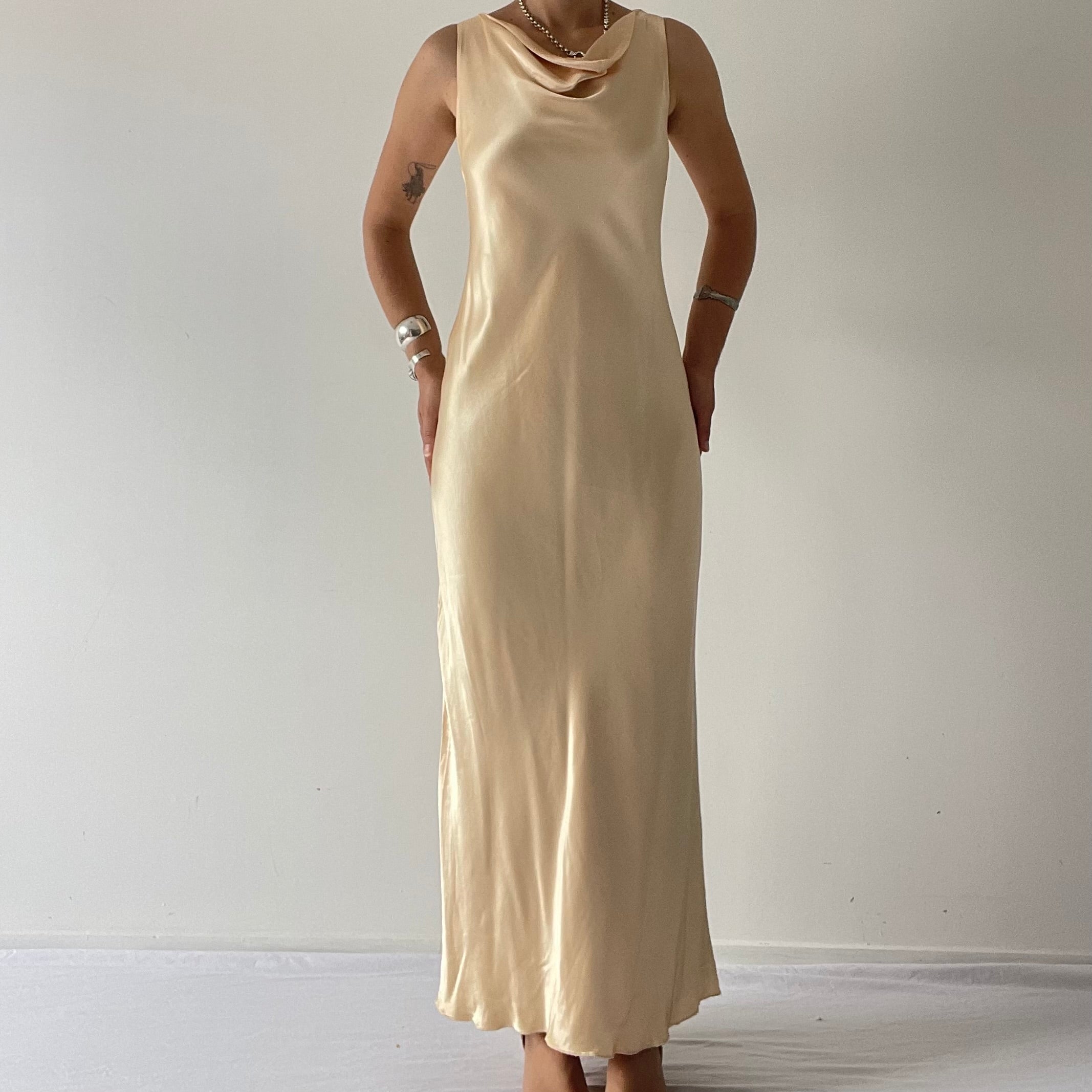 Satin Cowl Slip Dress | 8-10