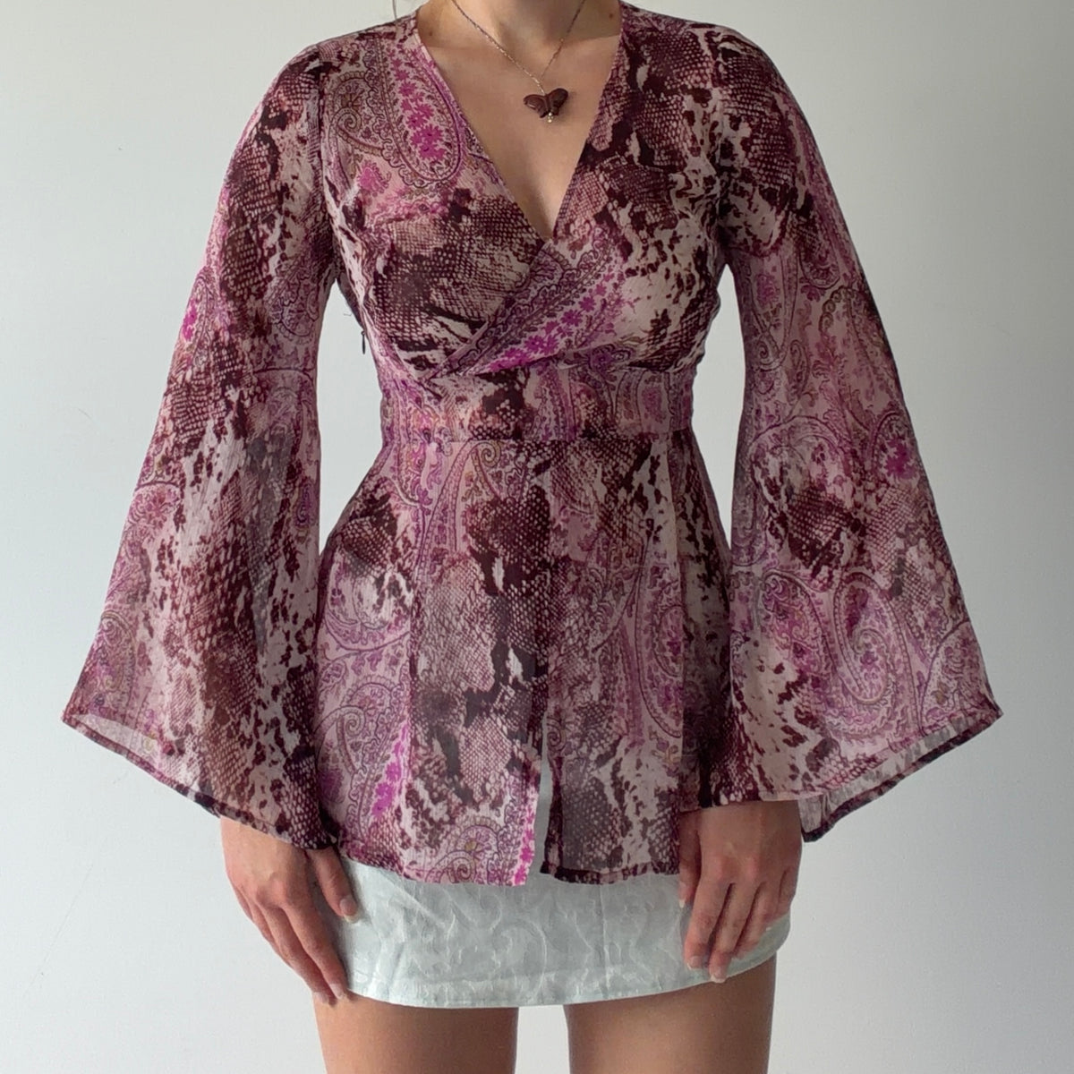 Elsa Baia Bell Sleeve Top | XS-M